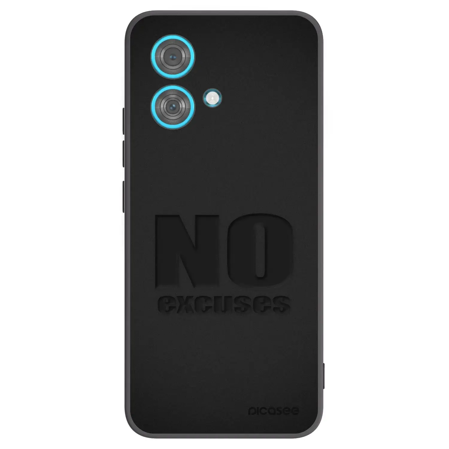 Silikonový černý obal pro Motorola Edge 40 Neo - No Excuses
