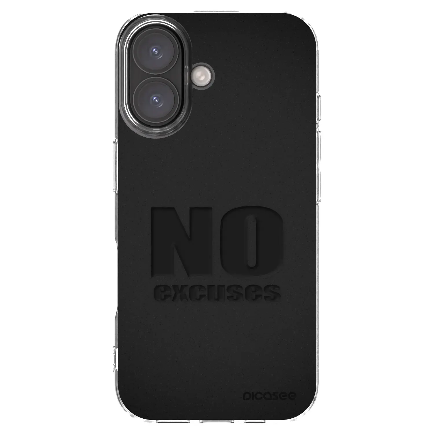 Silikonový průhledný obal pro Apple iPhone 16 - No Excuses