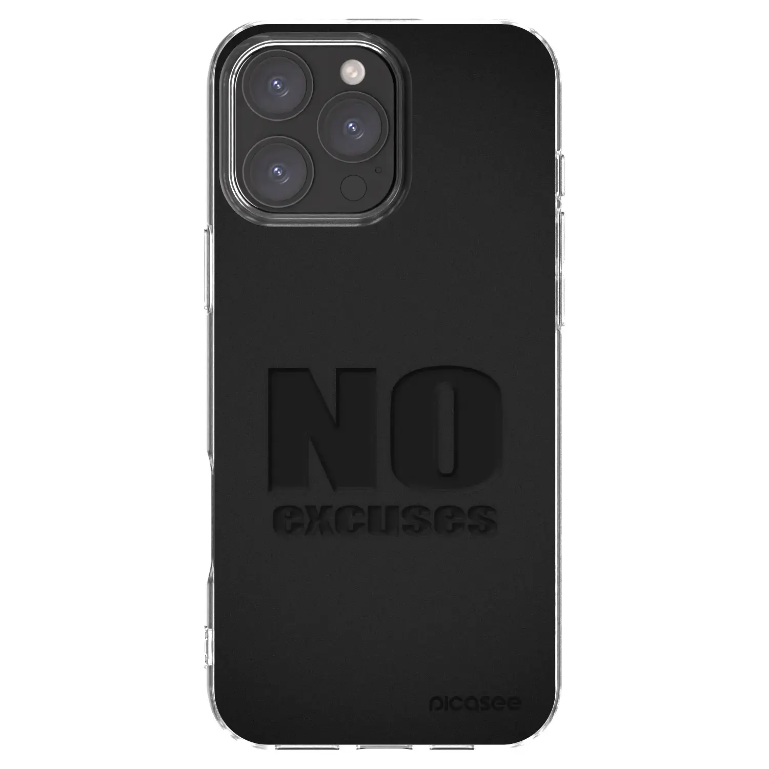 Silikonový průhledný obal pro Apple iPhone 16 Pro Max - No Excuses