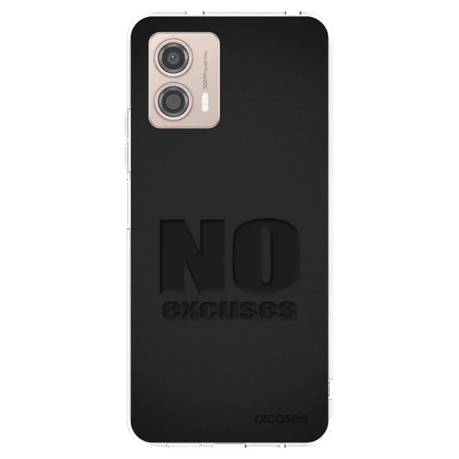 Silikonový průhledný obal pro Motorola Moto G53 5G - No Excuses