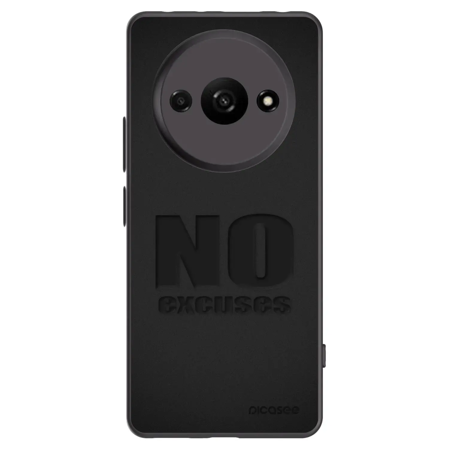 Silikonový černý obal pro Xiaomi Redmi A3 - No Excuses