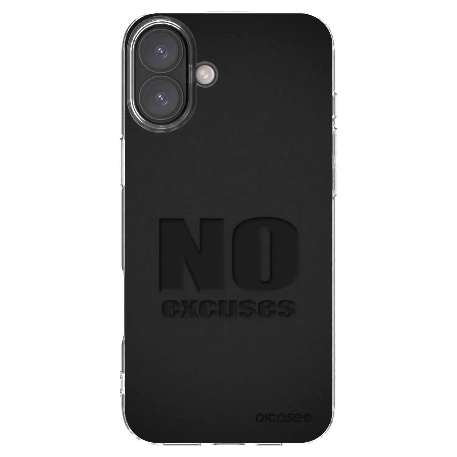 Silikonový průhledný obal pro Apple iPhone 16 Plus - No Excuses