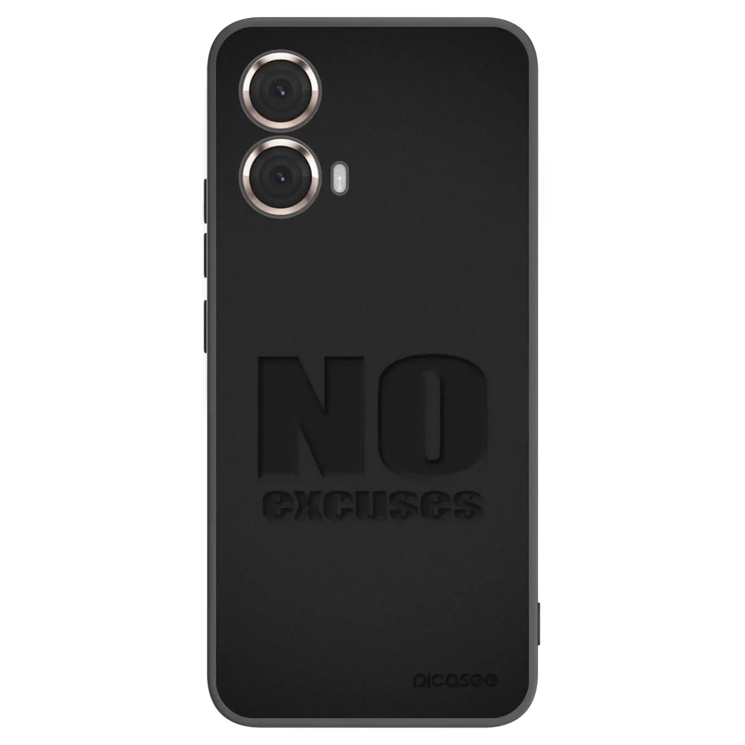 Silikonový černý obal pro Motorola Moto G85 - No Excuses