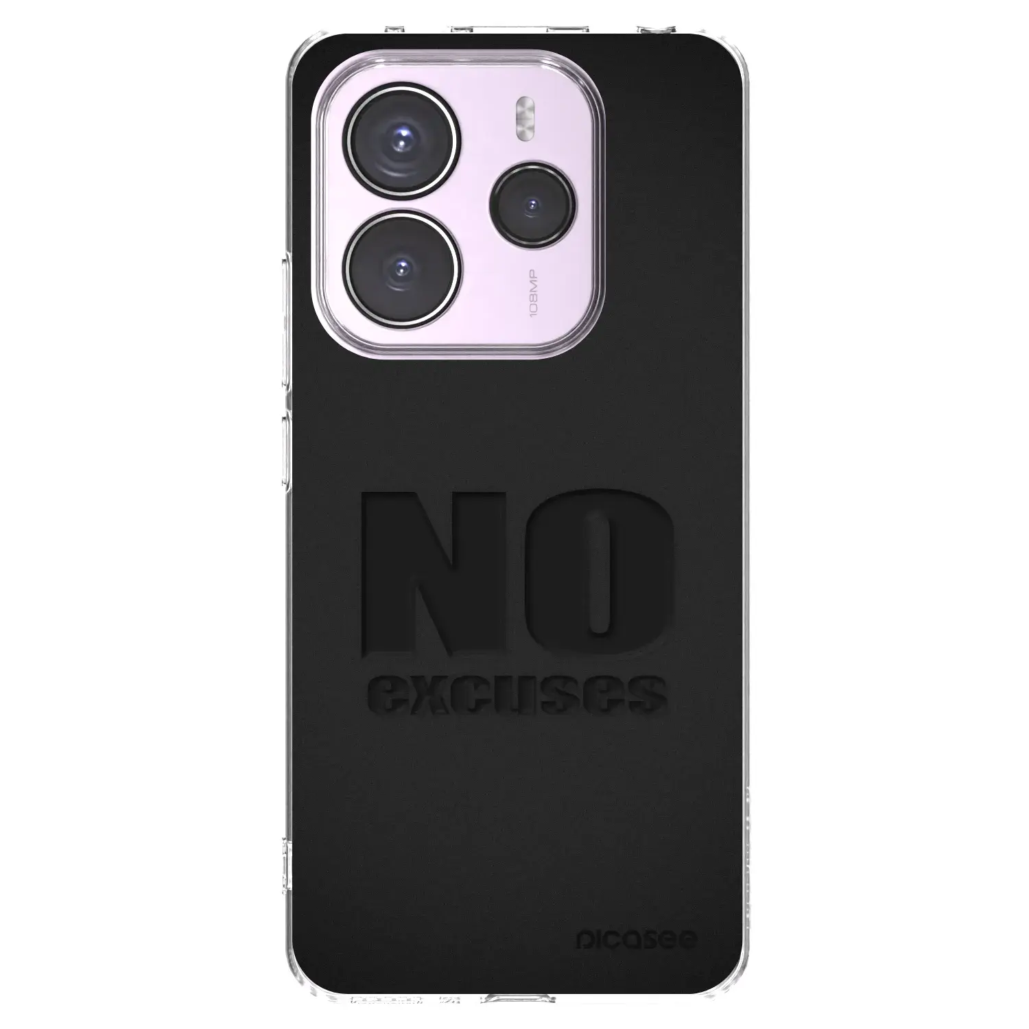 Silikonový průhledný obal pro Xiaomi Redmi Note 14 5G - No Excuses