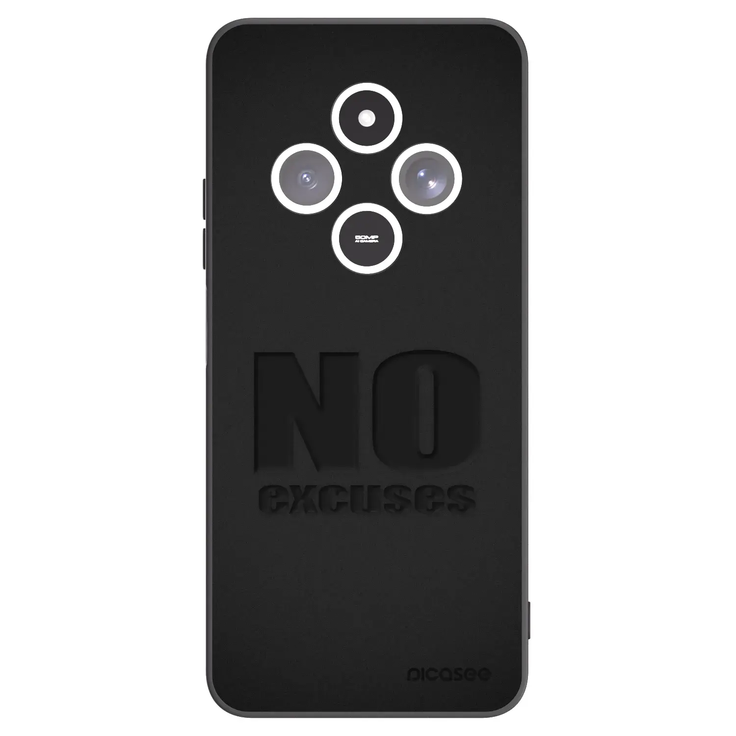 Silikonový černý obal pro Xiaomi Redmi 14C - No Excuses
