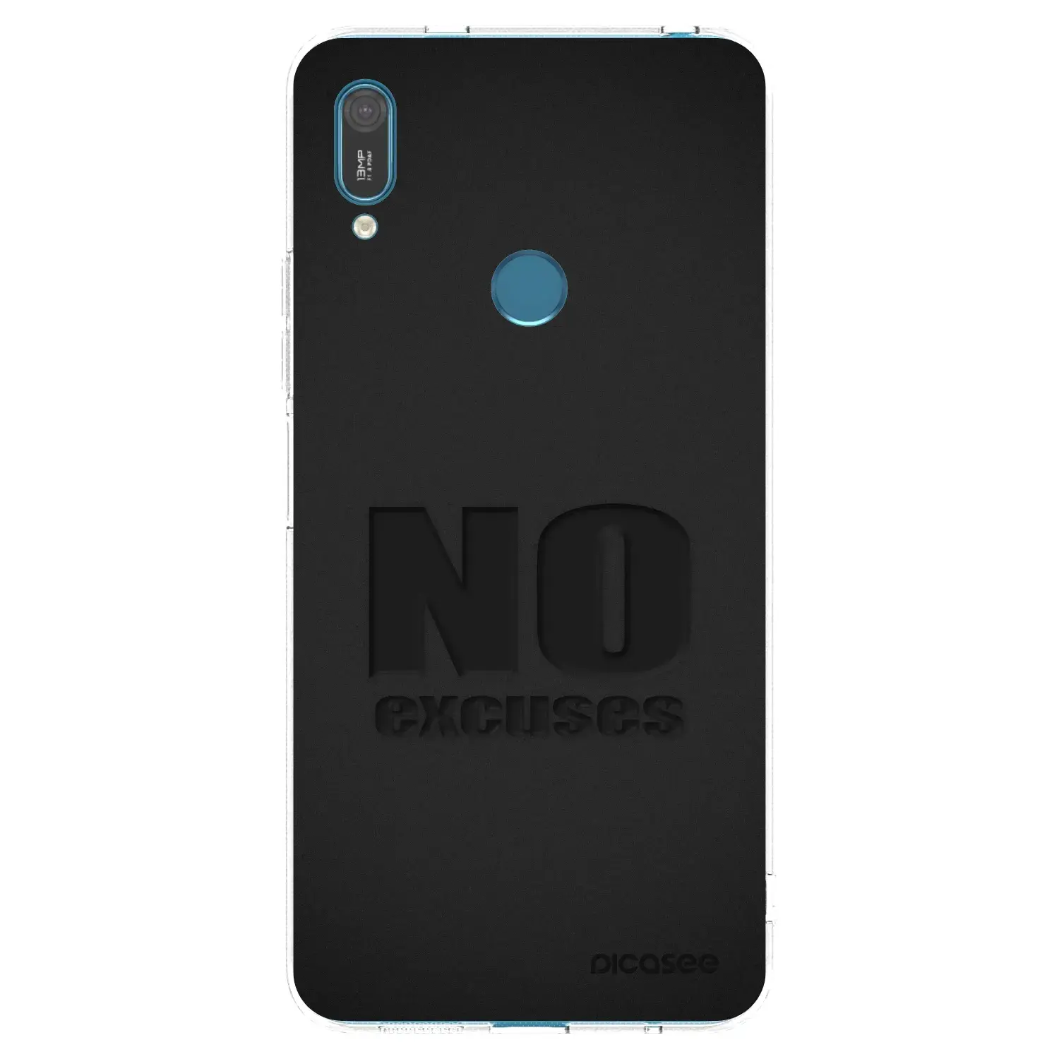 Silikonový průhledný obal pro Huawei Y7 2019 - No Excuses