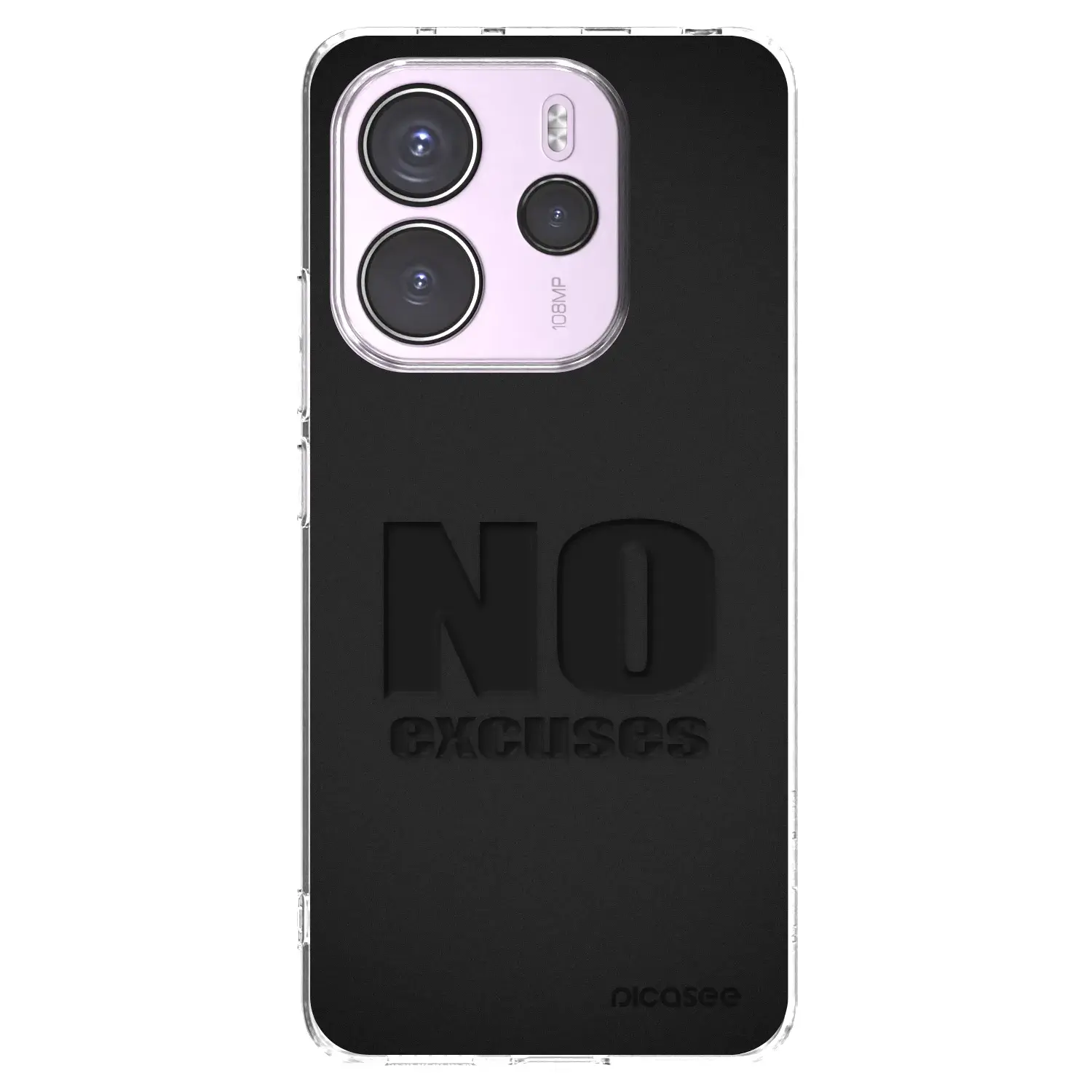 Silikonový průhledný obal pro Xiaomi Redmi Note 14 4G - No Excuses