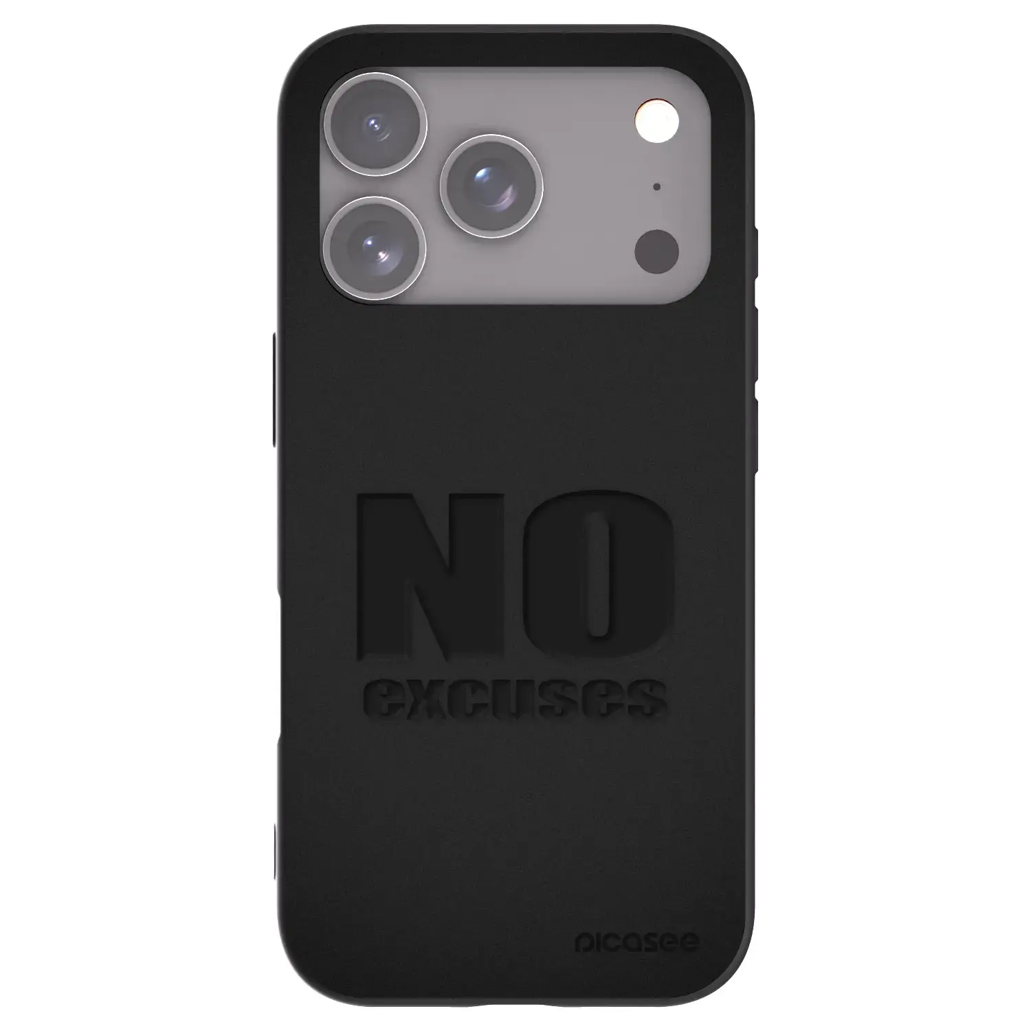 Silikonový černý obal pro Apple iPhone 17 Pro - No Excuses