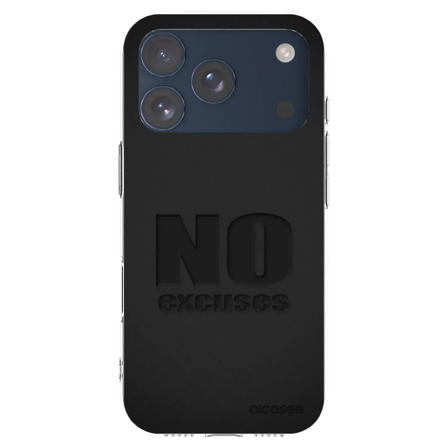 Silikonový průhledný obal pro Apple iPhone 17 Pro - No Excuses