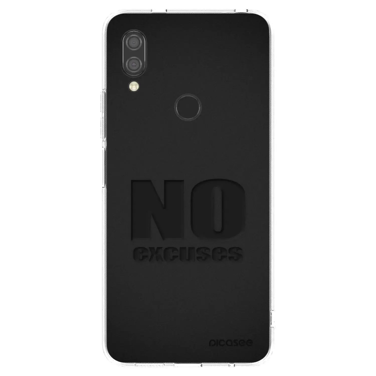 Silikonový průhledný obal pro Xiaomi Redmi 7 - No Excuses