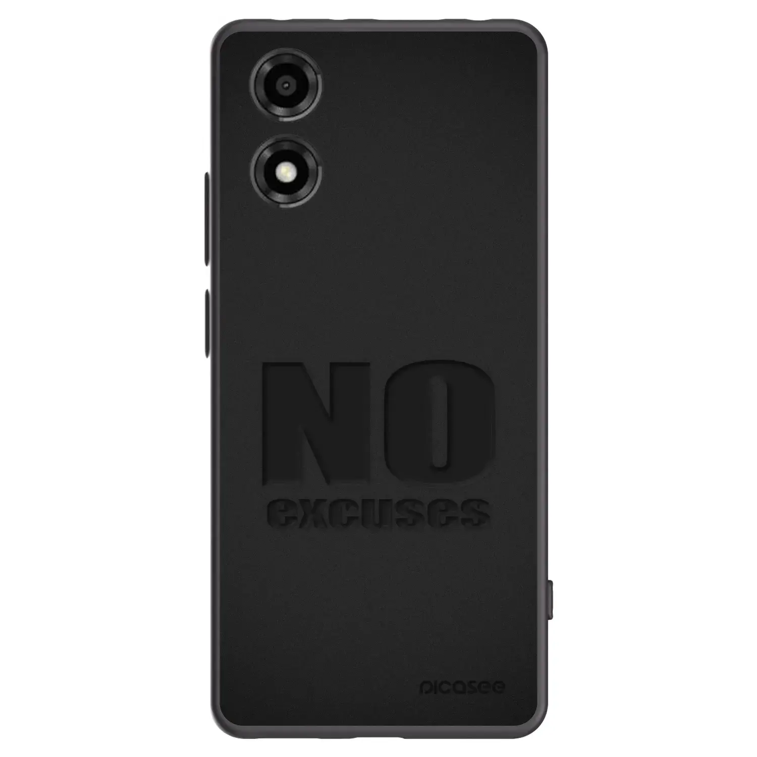 Silikonový černý obal pro Motorola Moto E14 - No Excuses