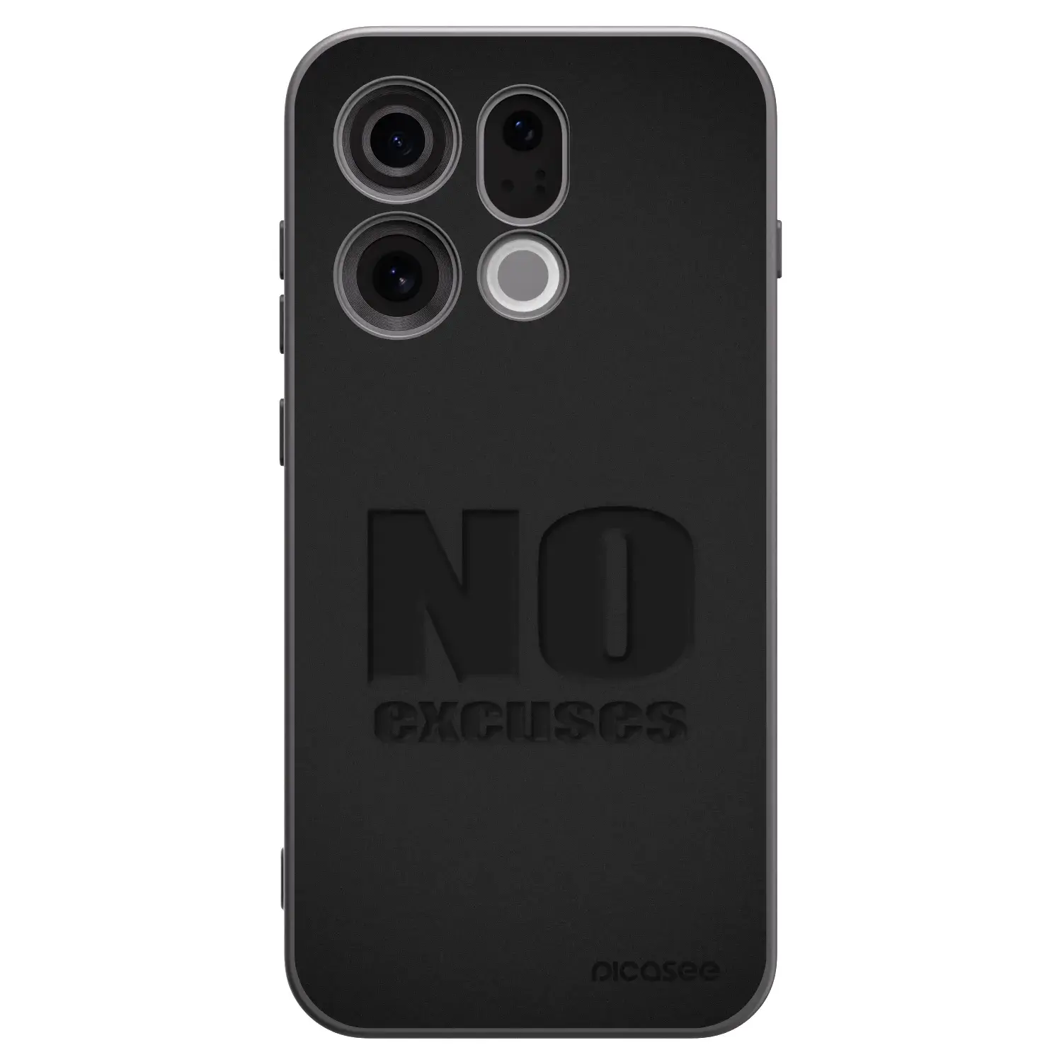 Silikonový černý obal pro OPPO Find X9 - No Excuses