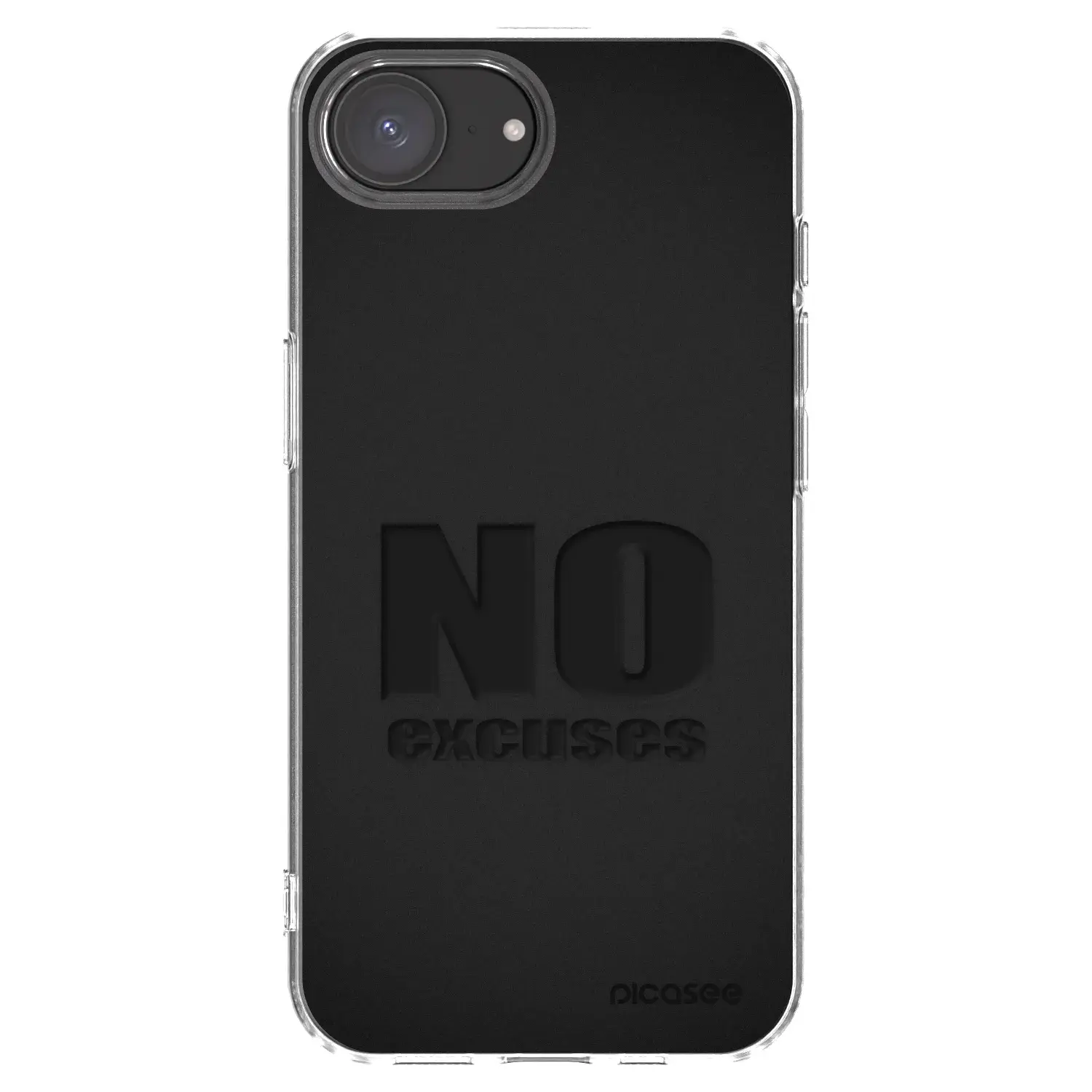 Silikonový průhledný obal pro Apple iPhone 17e - No Excuses