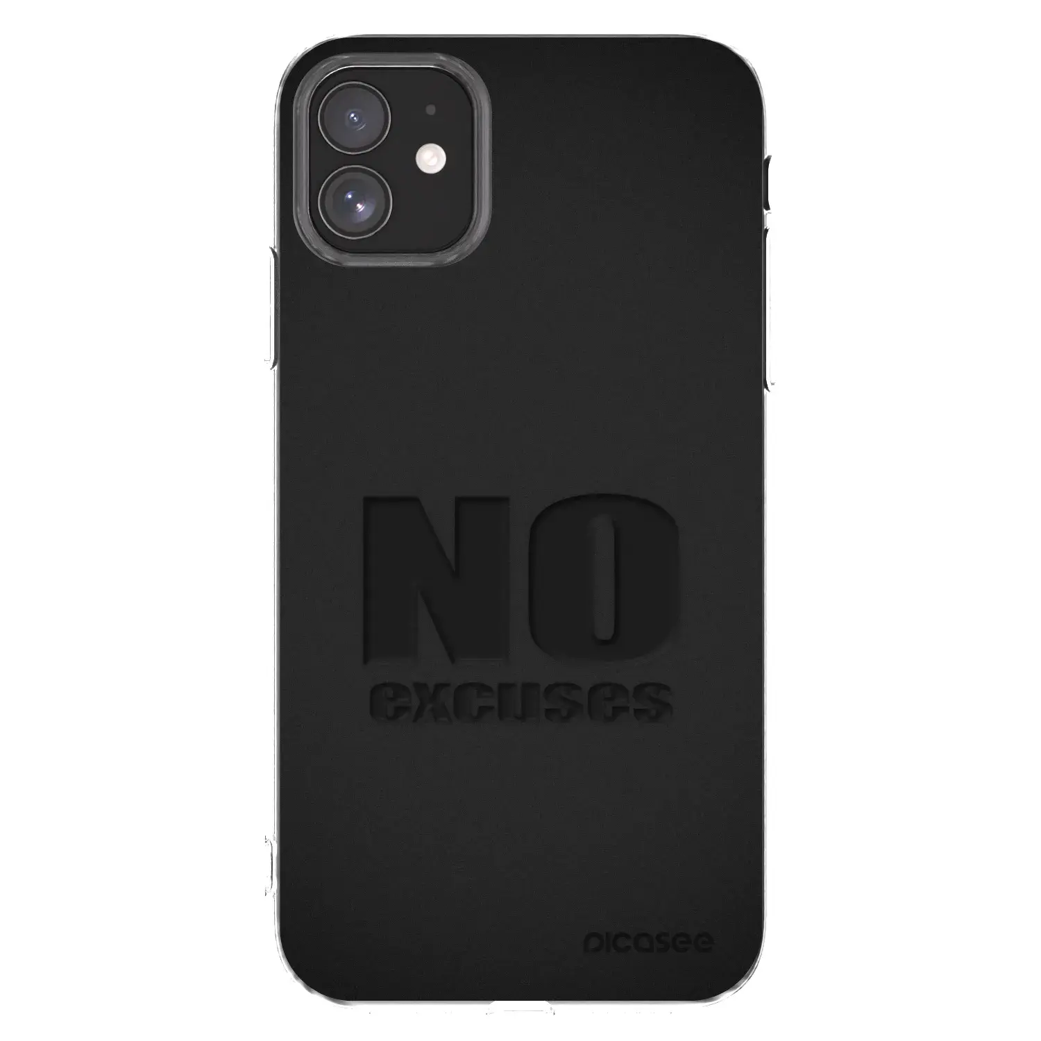 Silikonový průhledný obal pro Apple iPhone 11 - No Excuses