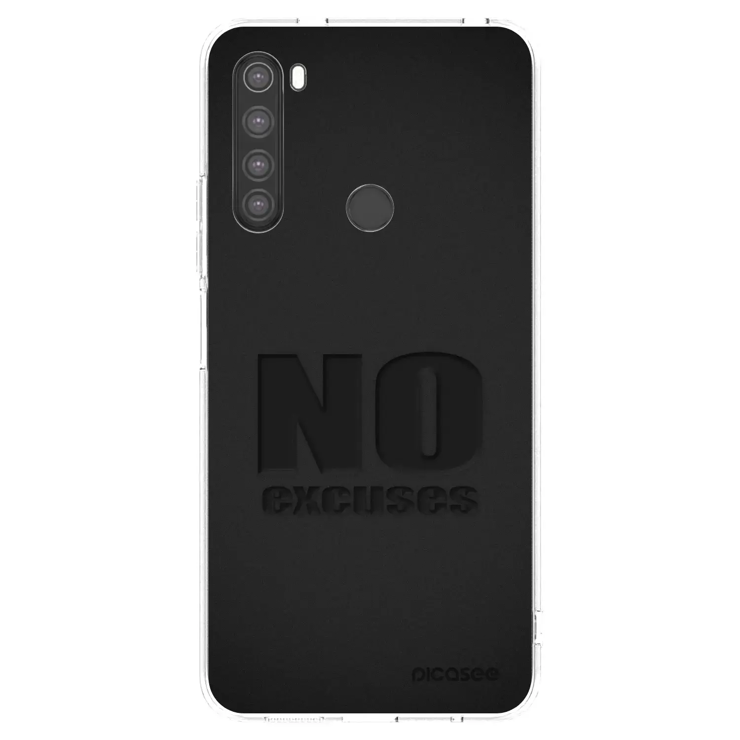 Silikonový průhledný obal pro Xiaomi Redmi Note 8 - No Excuses