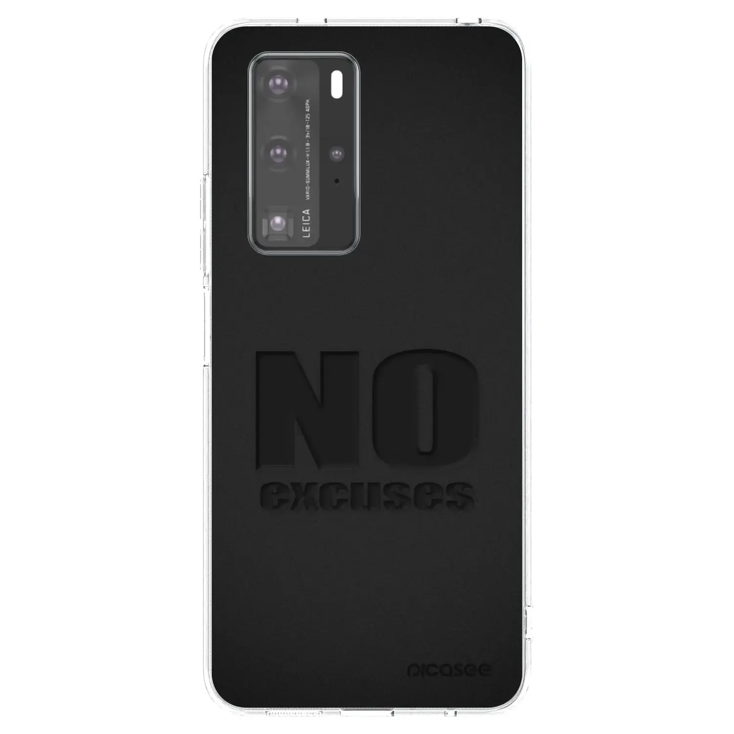 Silikonový průhledný obal pro Huawei P40 Pro - No Excuses
