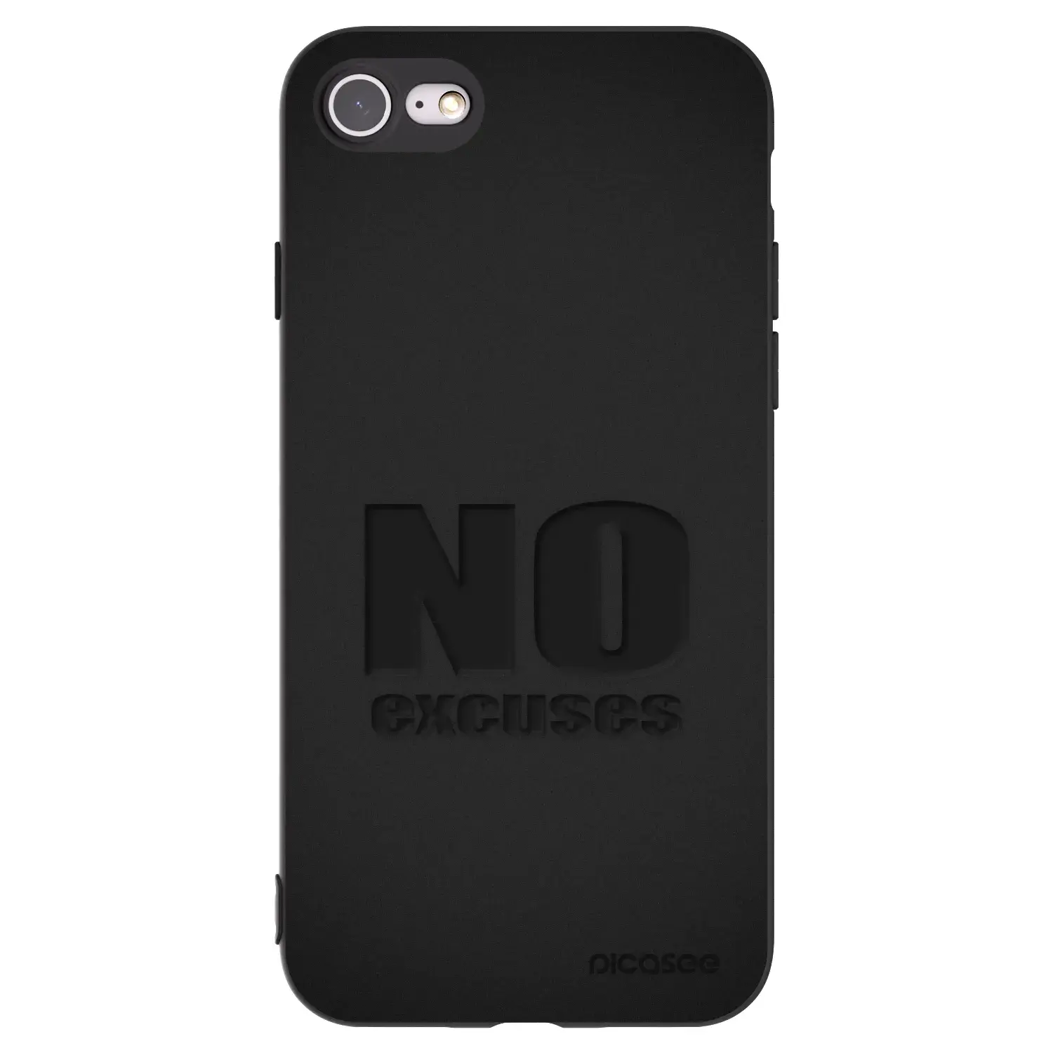Silikonový černý obal pro Apple iPhone SE 2020 - No Excuses