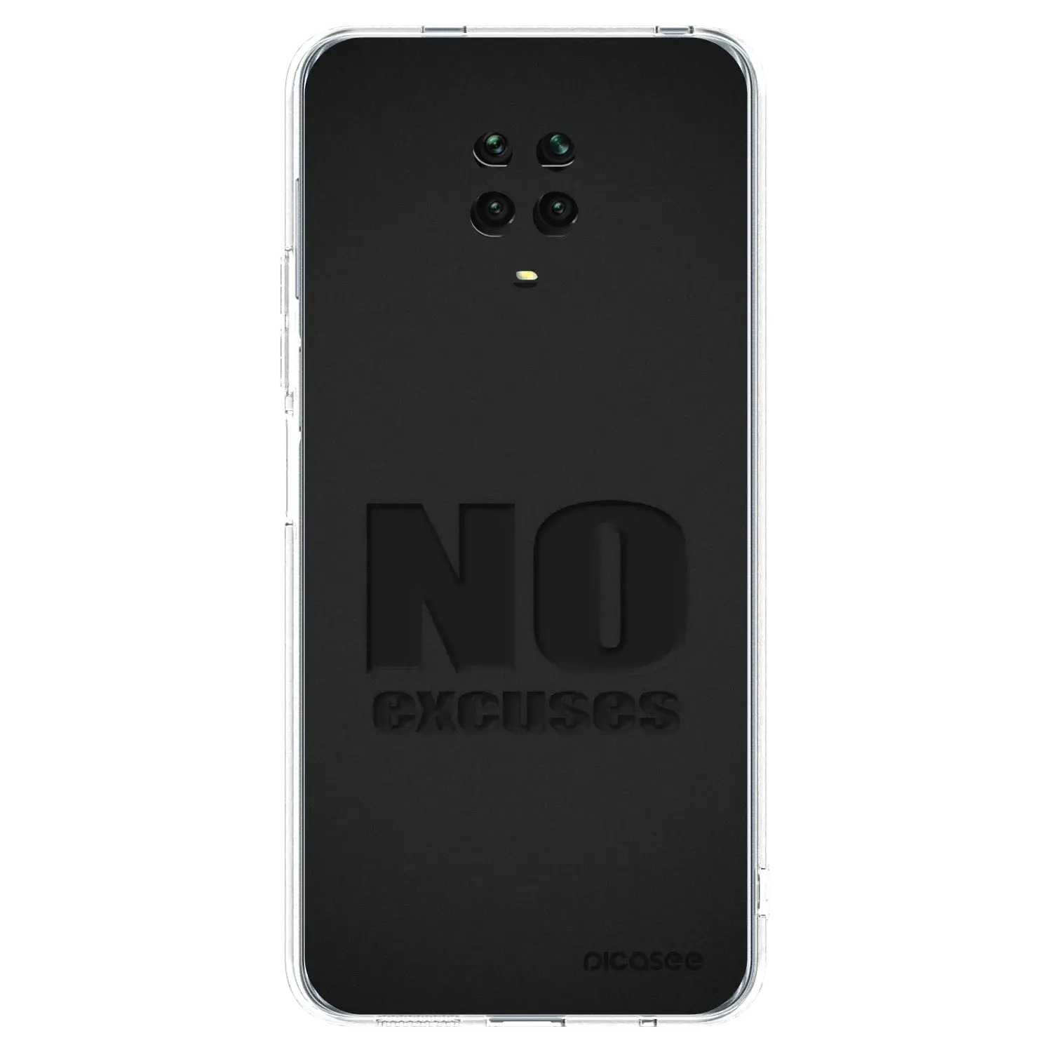 Silikonový průhledný obal pro Xiaomi Redmi Note 9 Pro - No Excuses