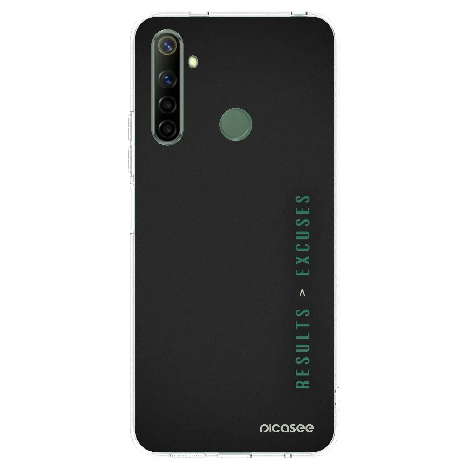 Silikonový průhledný obal pro Realme 6i - Results x Excuses