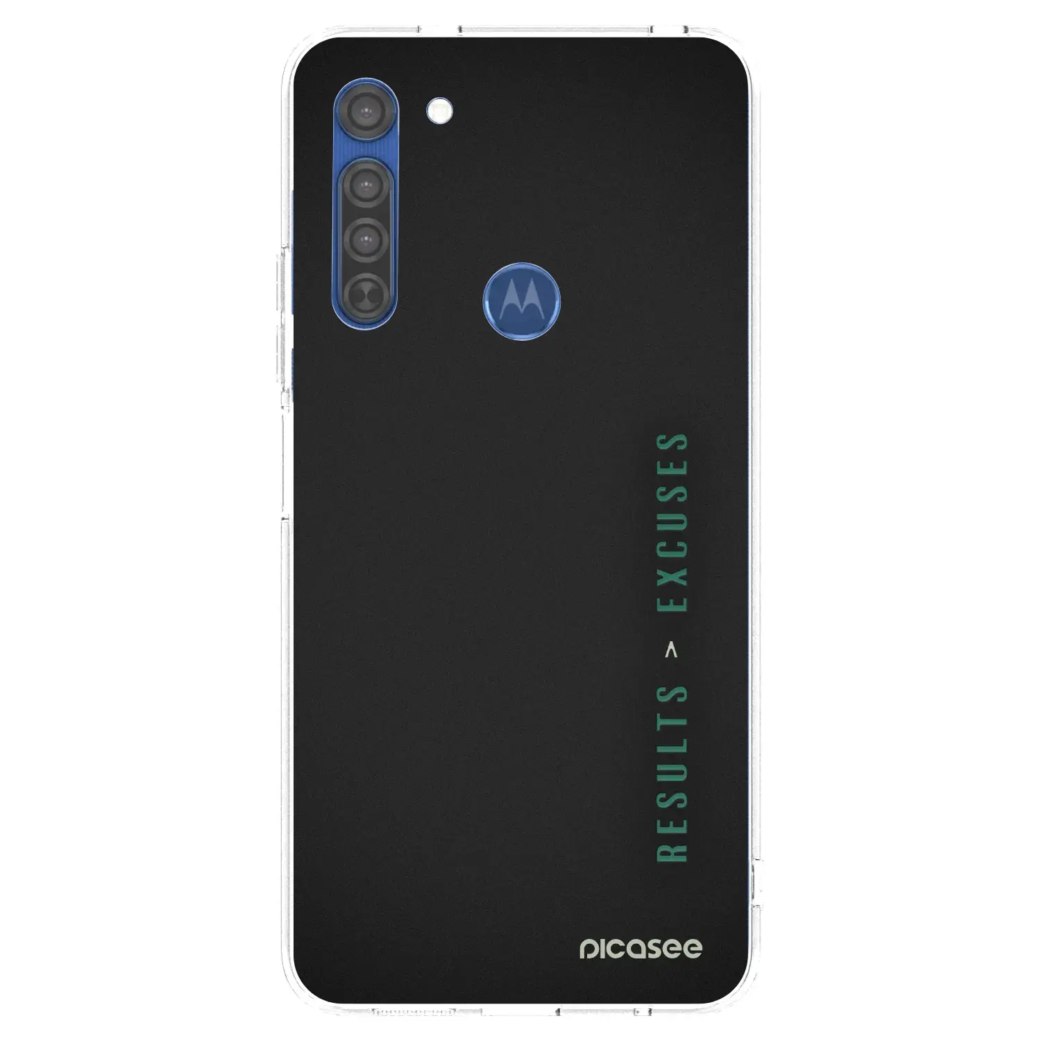 Silikonový průhledný obal pro Motorola Moto G8 - Results x Excuses