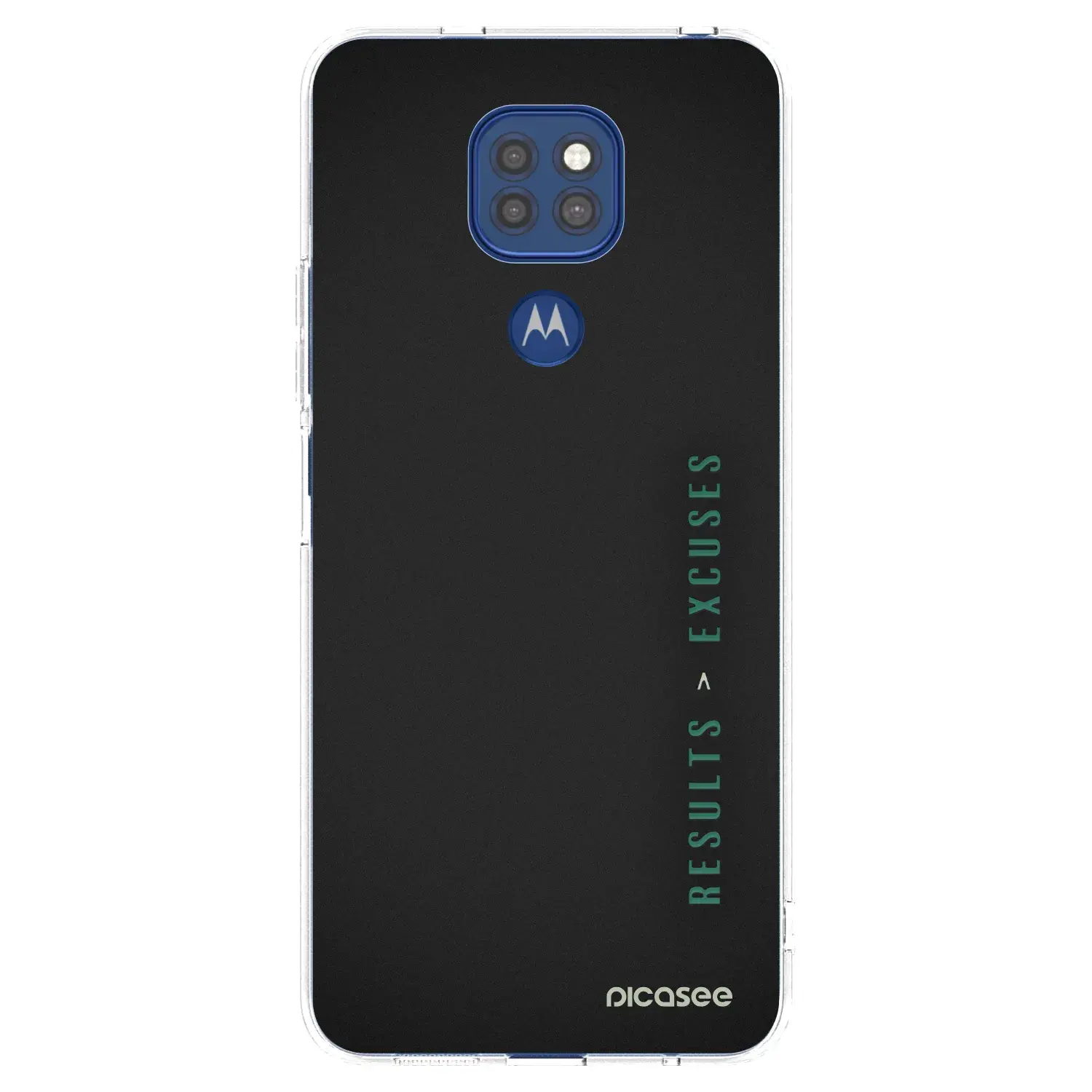 Silikonový průhledný obal pro Motorola Moto G9 Play - Results x Excuses