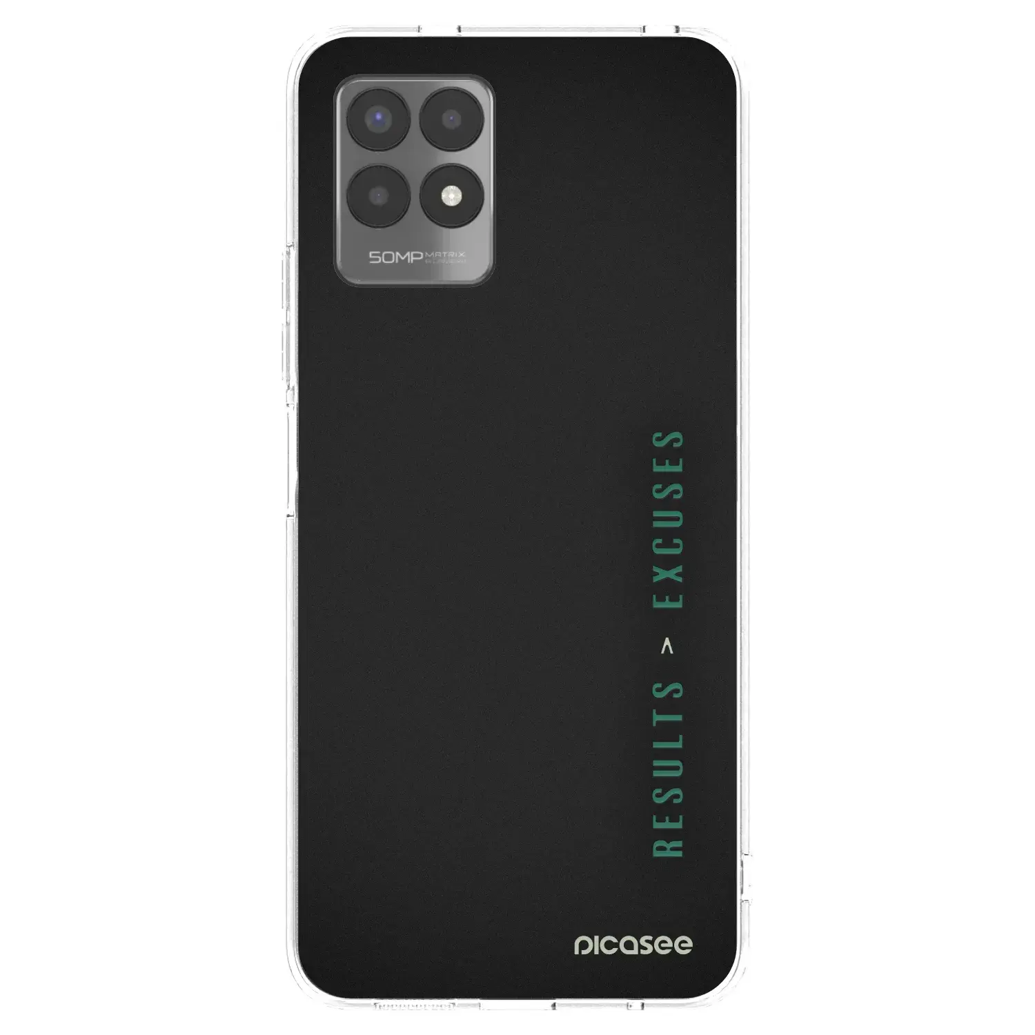 Silikonový průhledný obal pro Realme 8i - Results x Excuses