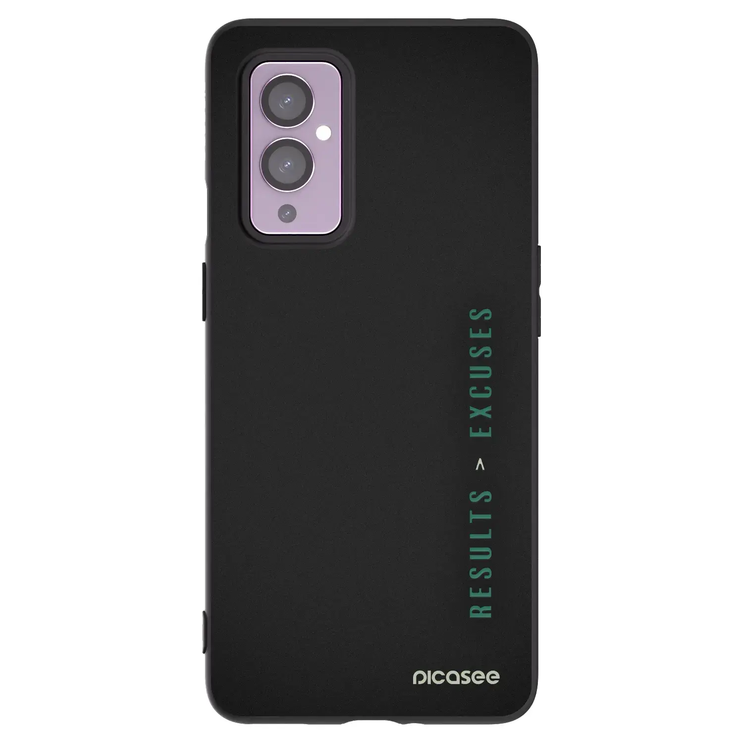 Silikonový černý obal pro OnePlus 9 - Results x Excuses
