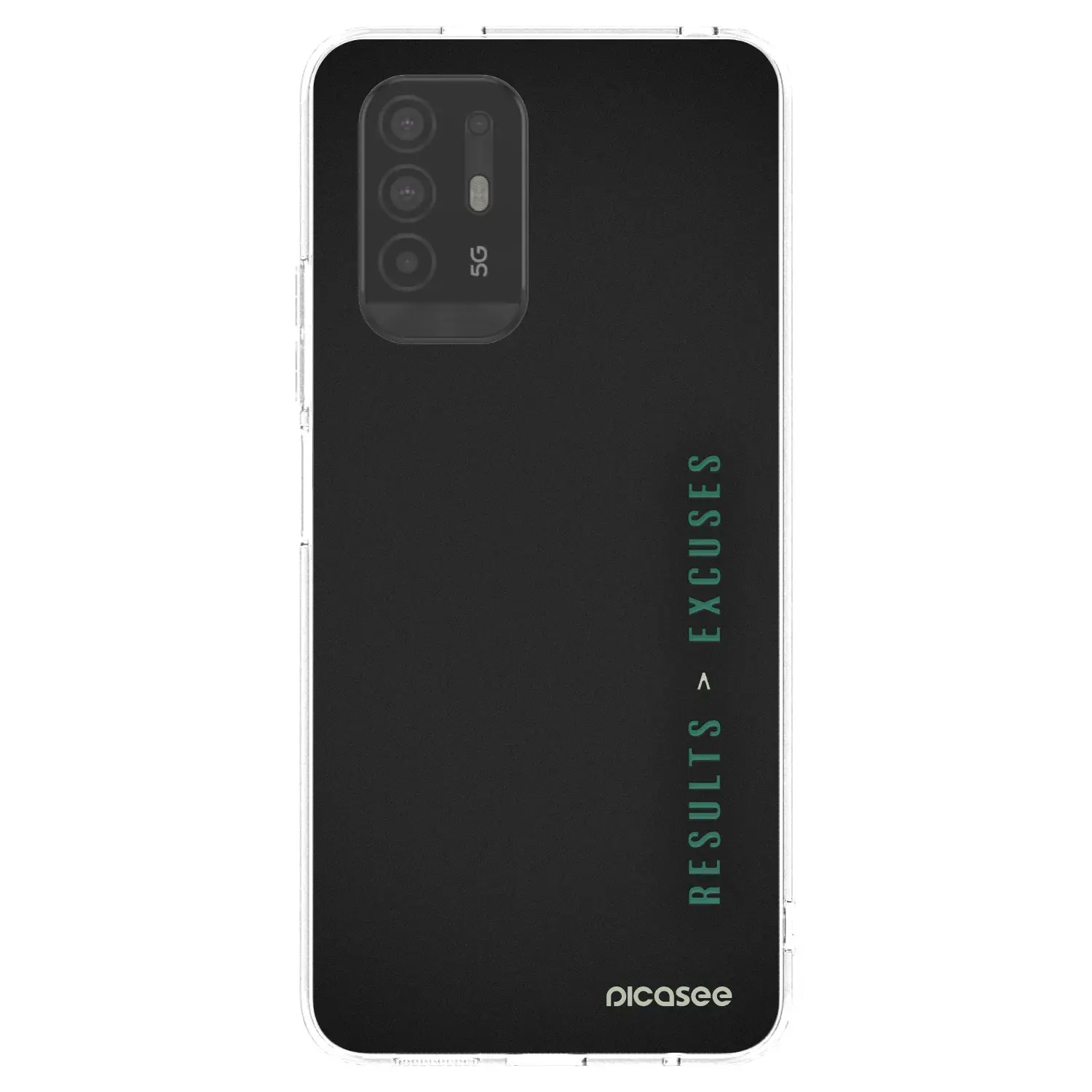 Silikonový průhledný obal pro OPPO A94 5G - Results x Excuses
