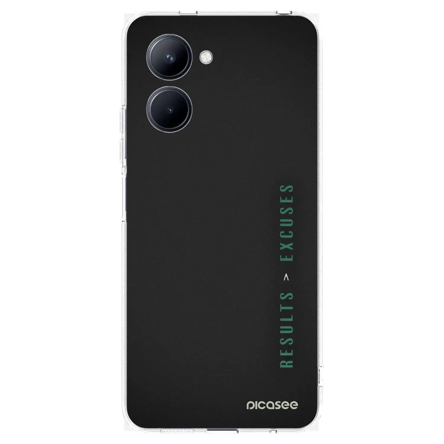 Silikonový průhledný obal pro Realme C33 (2023) - Results x Excuses
