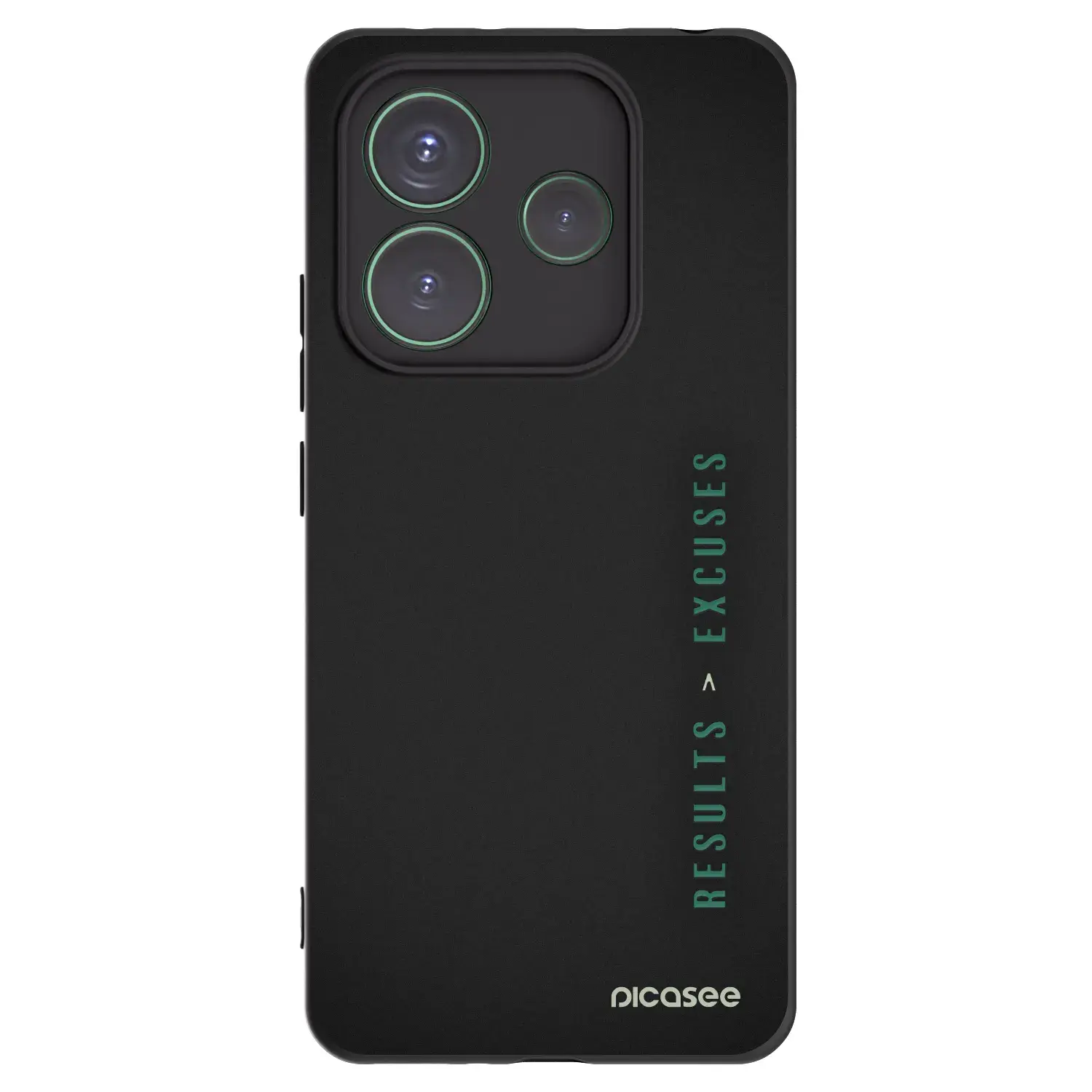 Silikonový černý obal pro Xiaomi Redmi Note 14 5G - Results x Excuses