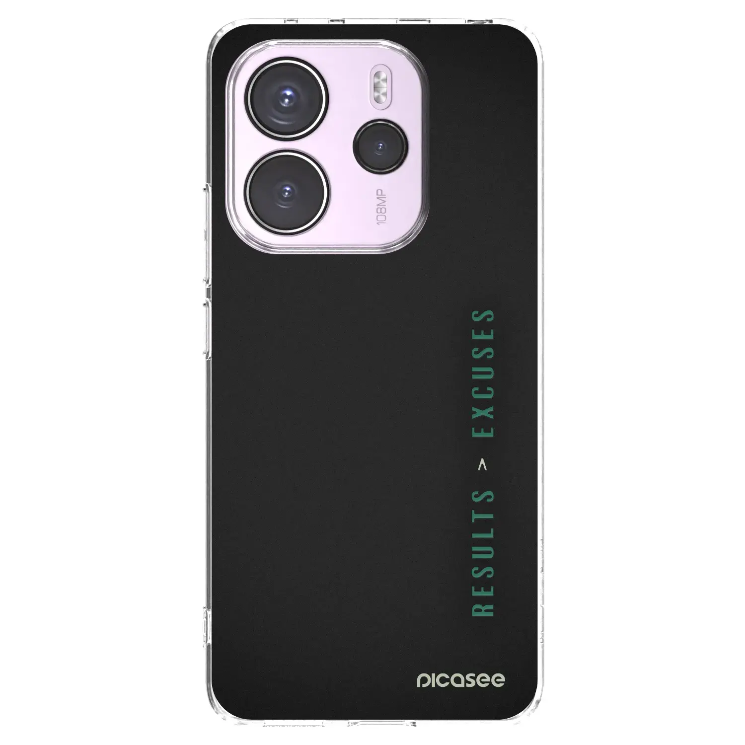 Silikonový průhledný obal pro Xiaomi Redmi Note 14 4G - Results x Excuses