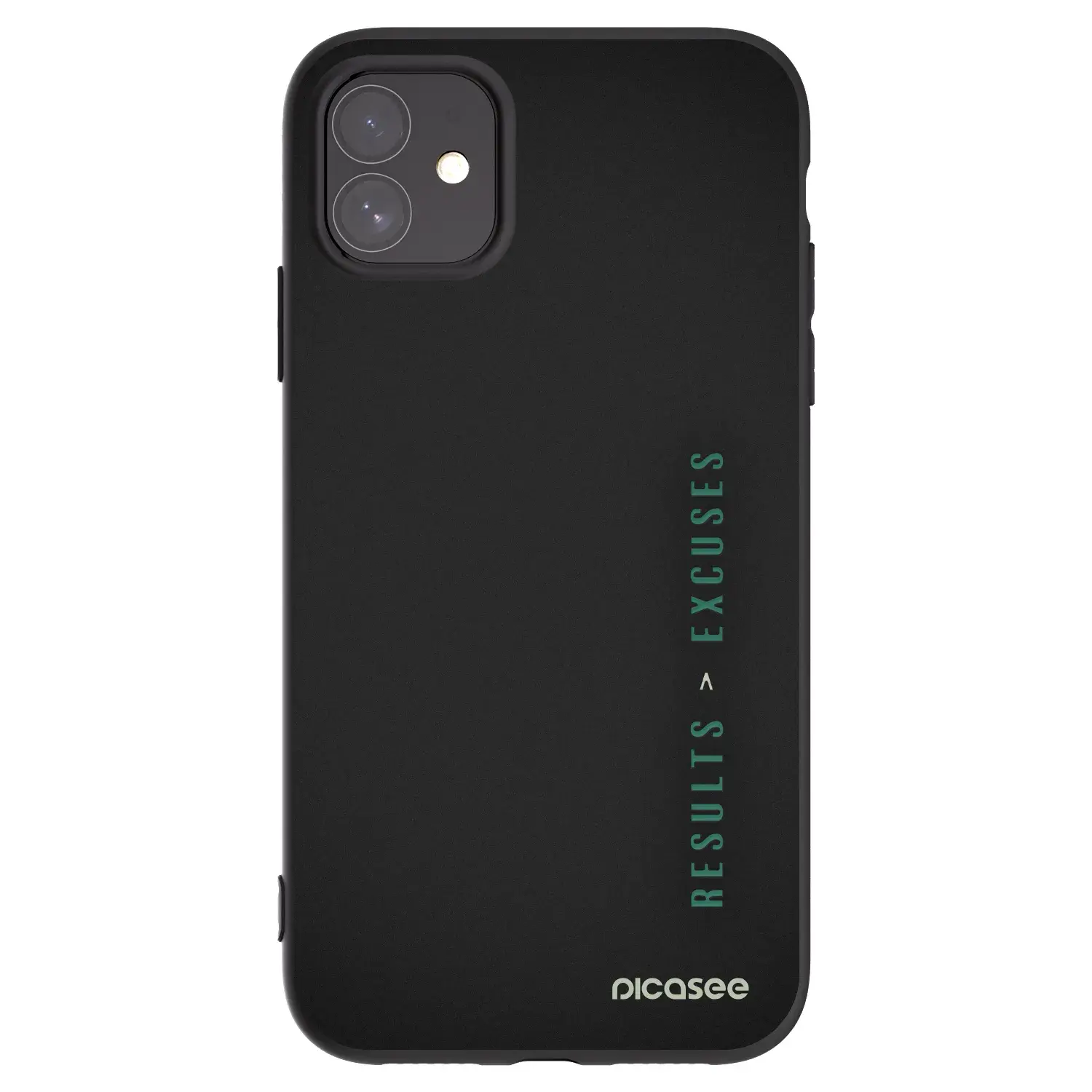 Silikonový černý obal pro Apple iPhone 11 - Results x Excuses