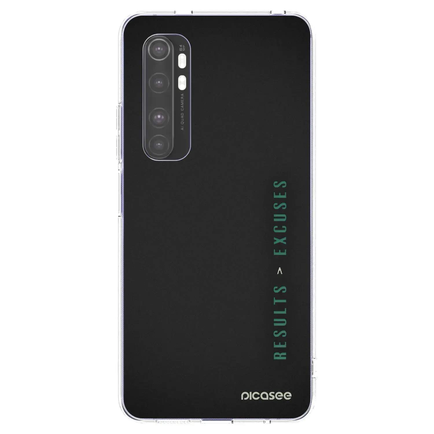 Silikonový průhledný obal pro Xiaomi Mi Note 10 Lite - Results x Excuses