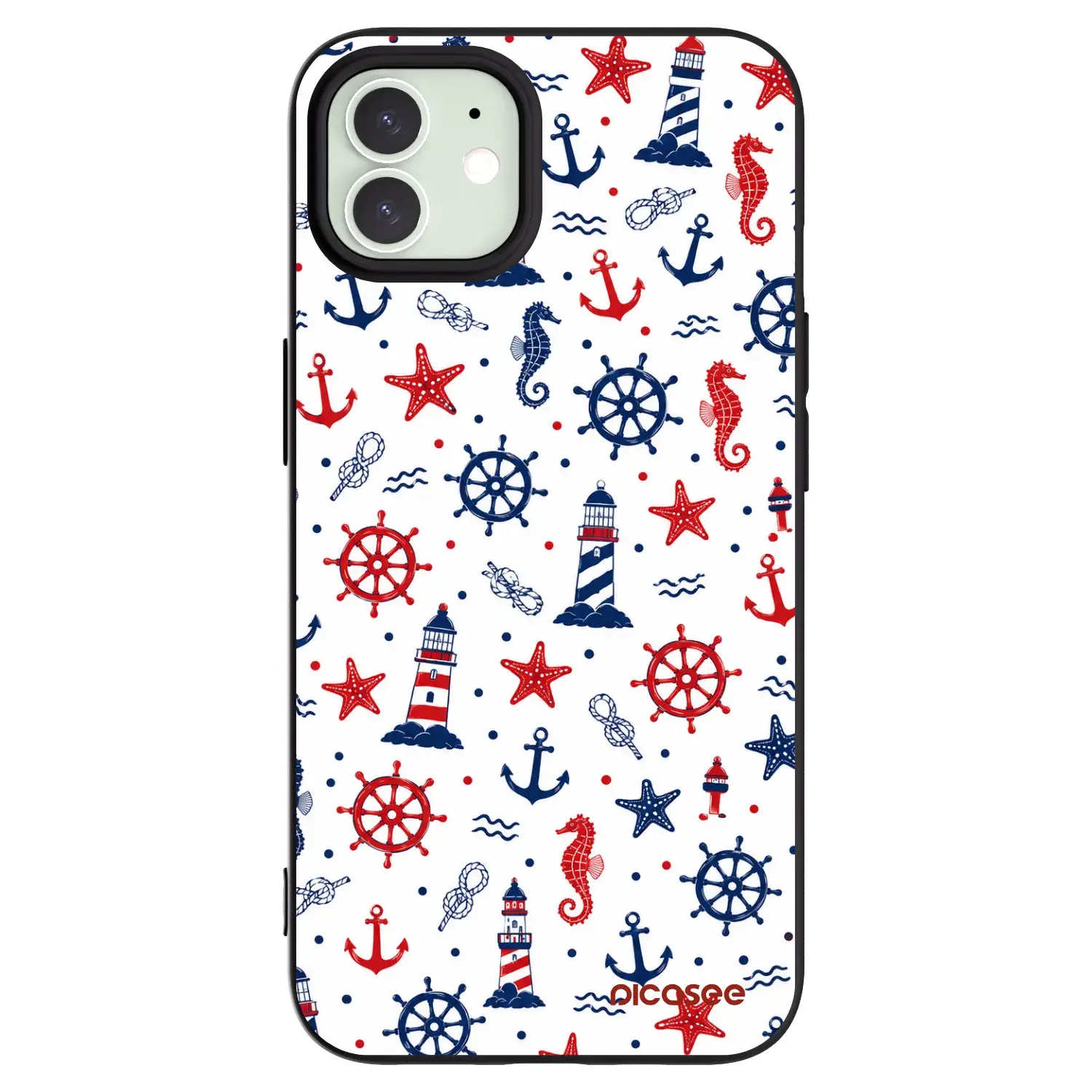 Silikonový černý obal pro Apple iPhone 12 - Sailor Vibes