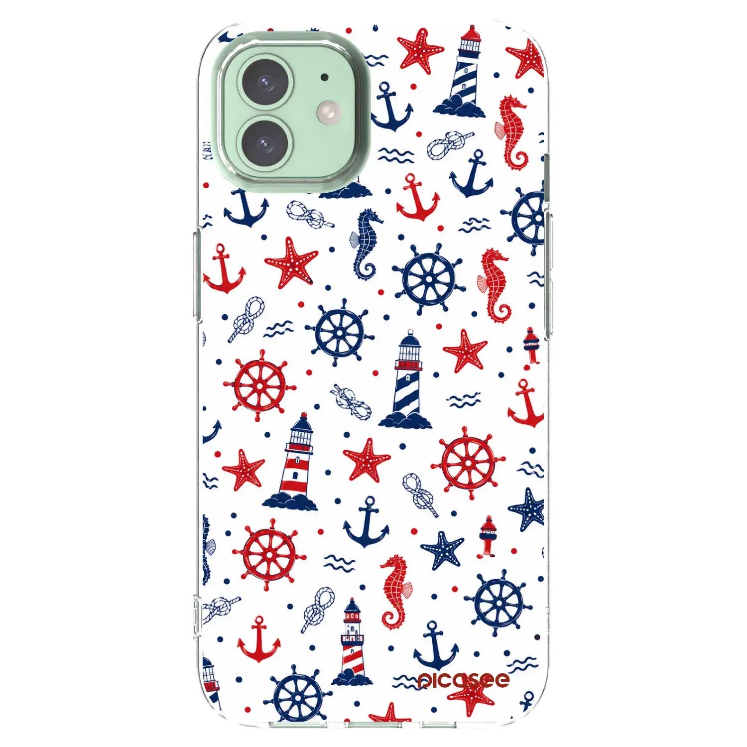 Silikonový průhledný obal pro Apple iPhone 12 - Sailor Vibes