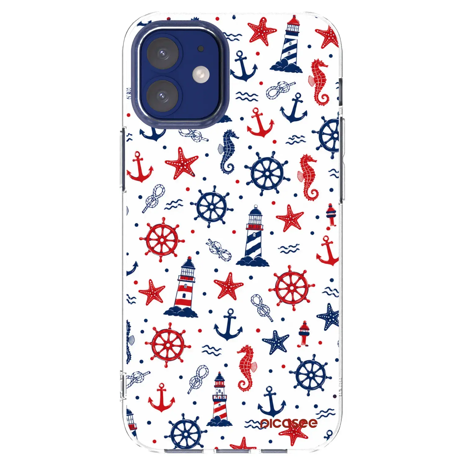 Silikonový průhledný obal pro Apple iPhone 12 mini - Sailor Vibes