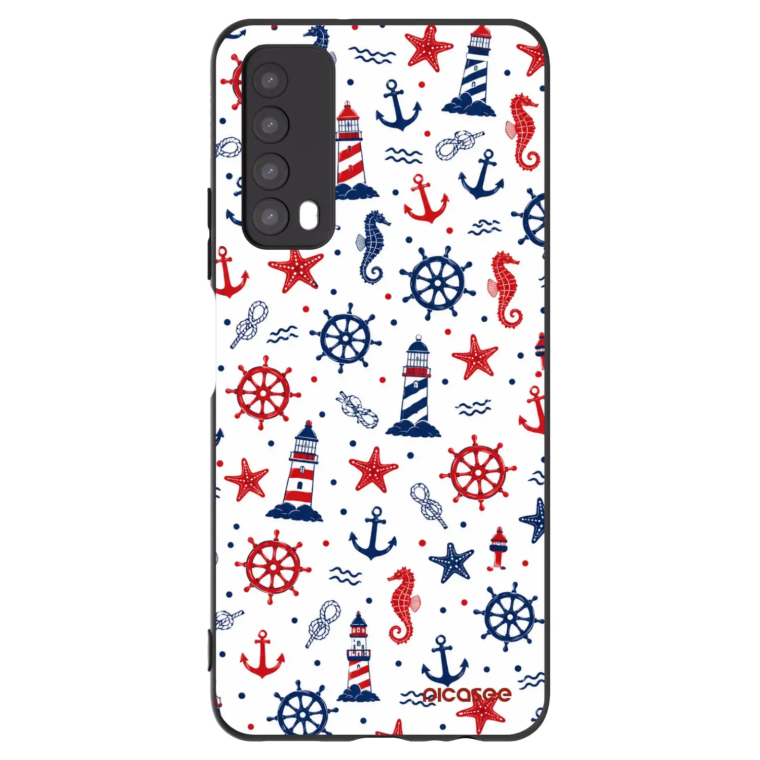 Silikonový černý obal pro Huawei P Smart 2021 - Sailor Vibes