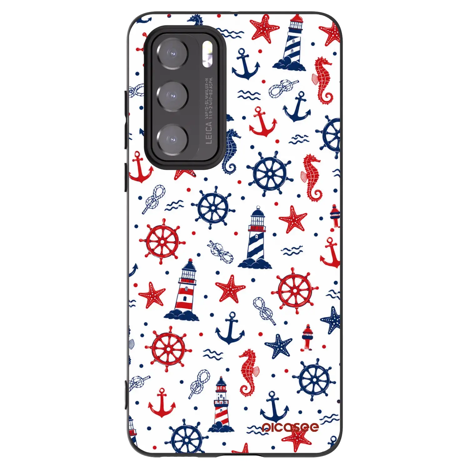 Silikonový černý obal pro Huawei P40 - Sailor Vibes
