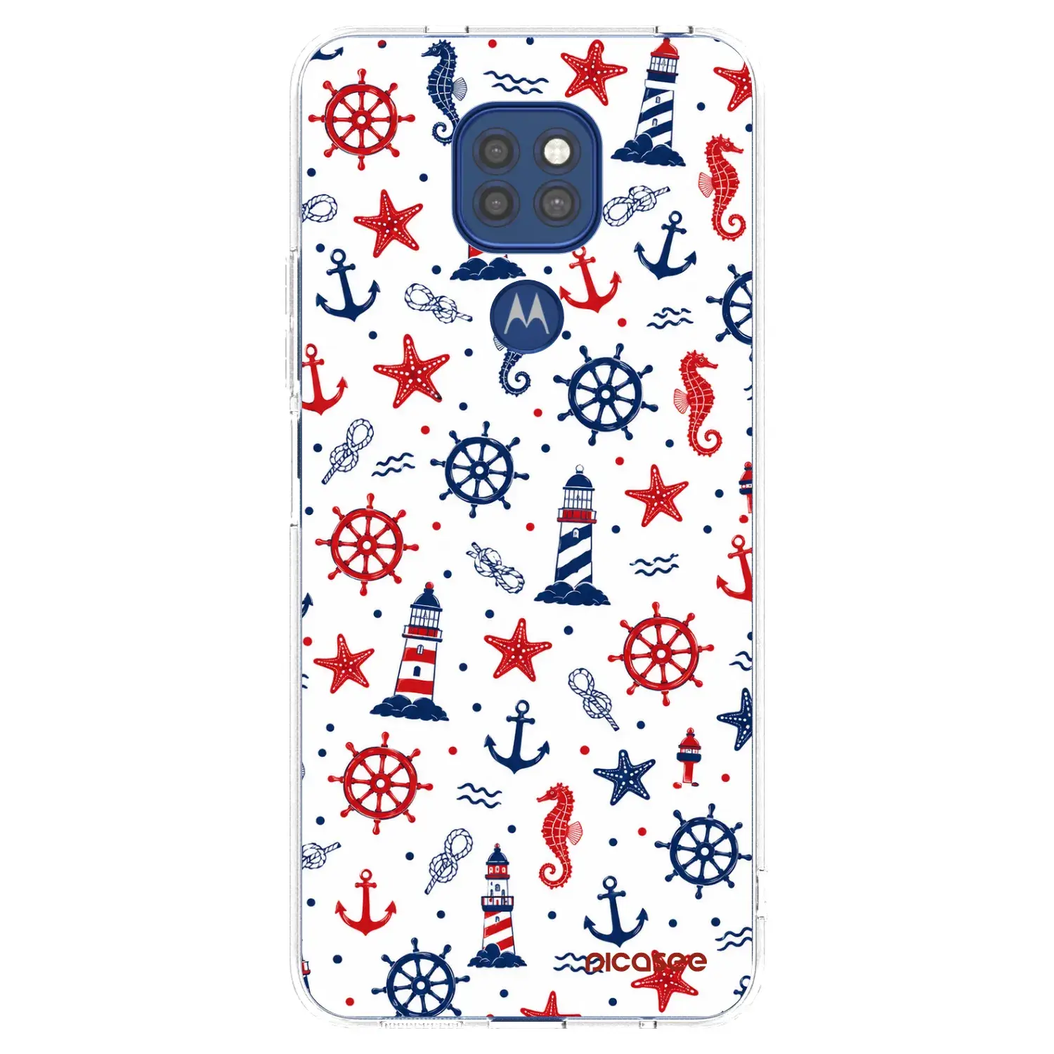Silikonový průhledný obal pro Motorola Moto G9 Play - Sailor Vibes