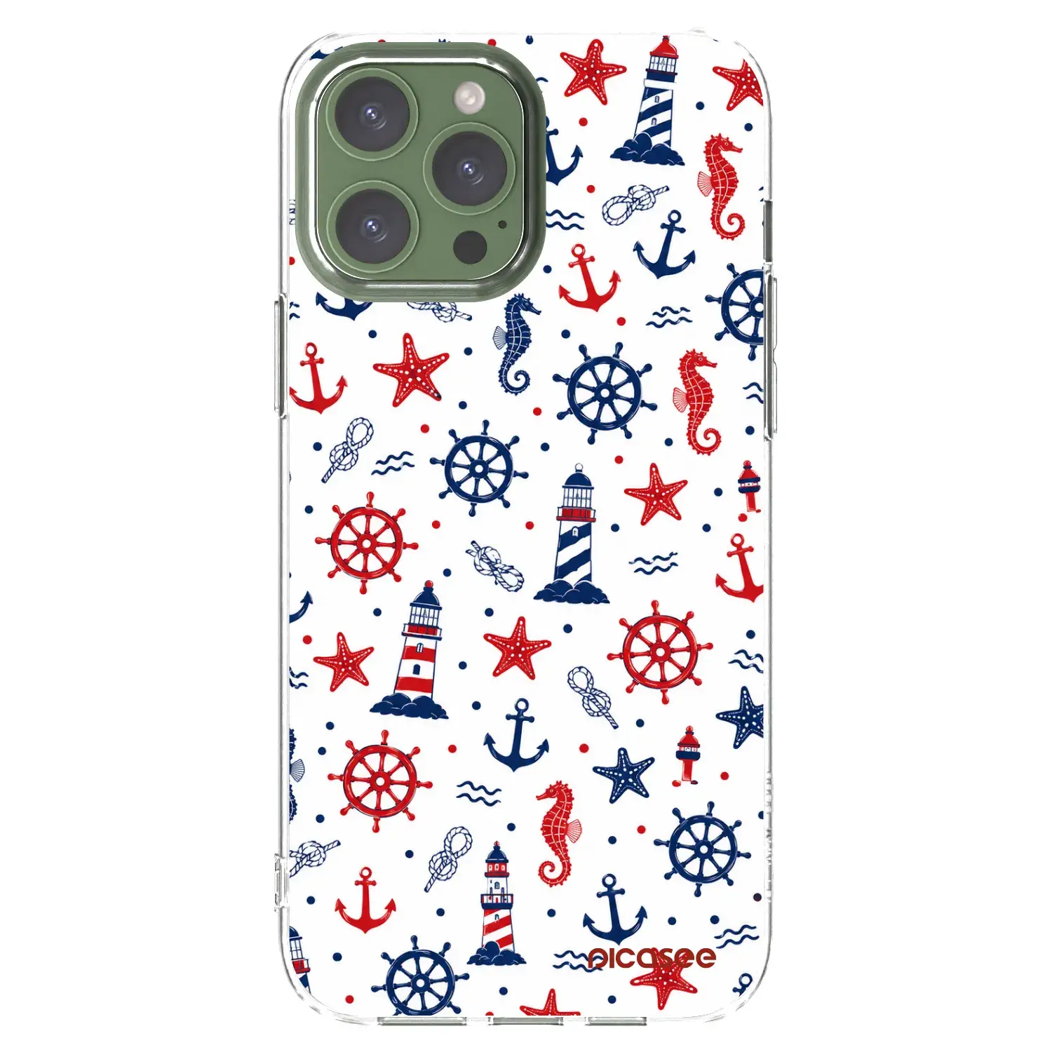 Silikonový průhledný obal pro Apple iPhone 13 Pro Max - Sailor Vibes