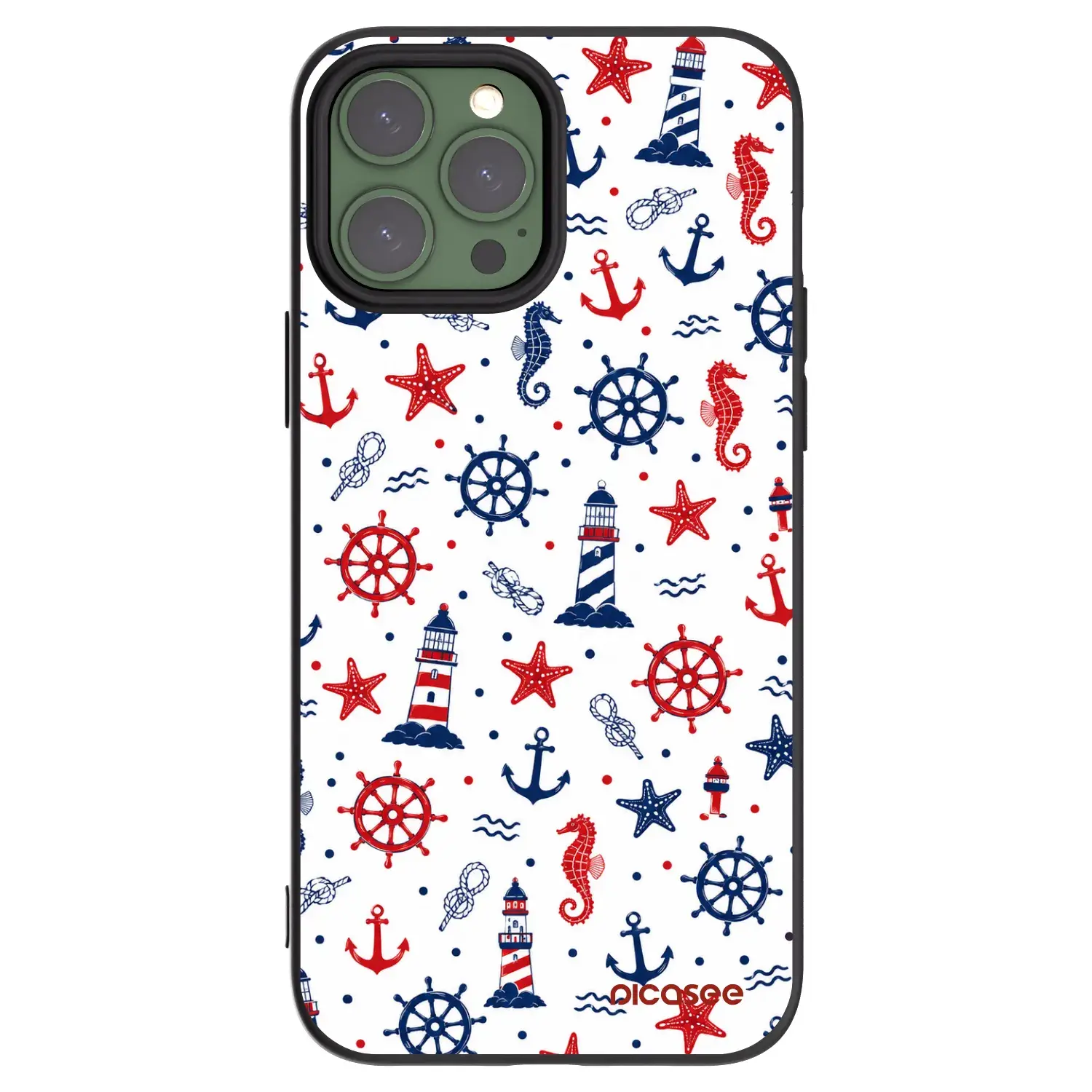 Silikonový černý obal pro Apple iPhone 13 Pro Max - Sailor Vibes