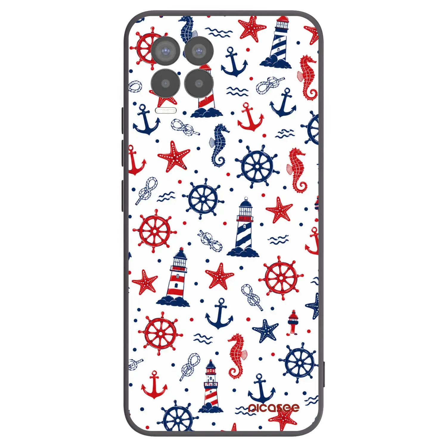 Silikonový černý obal pro Realme 8 Pro - Sailor Vibes