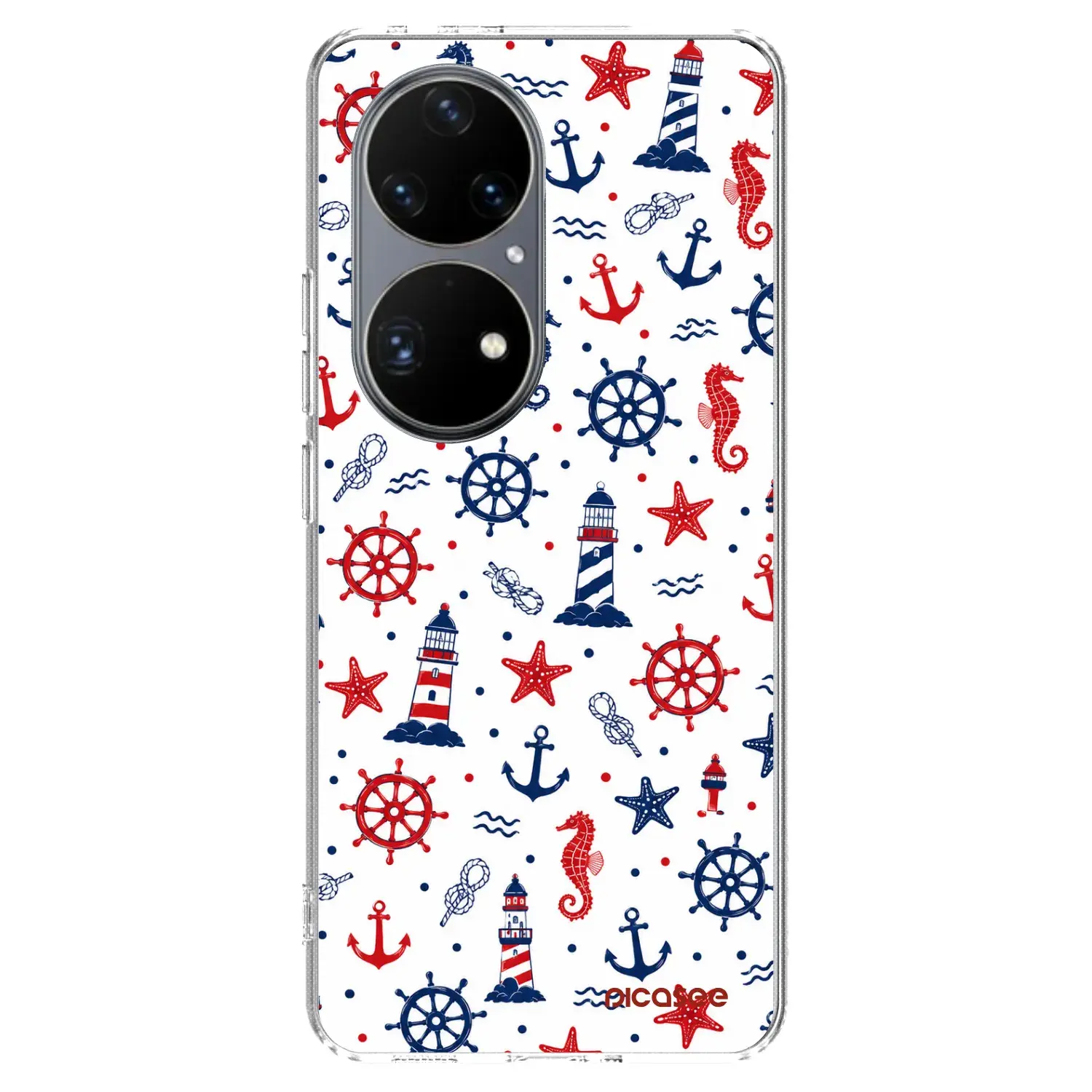 Silikonový průhledný obal pro Huawei P50 - Sailor Vibes