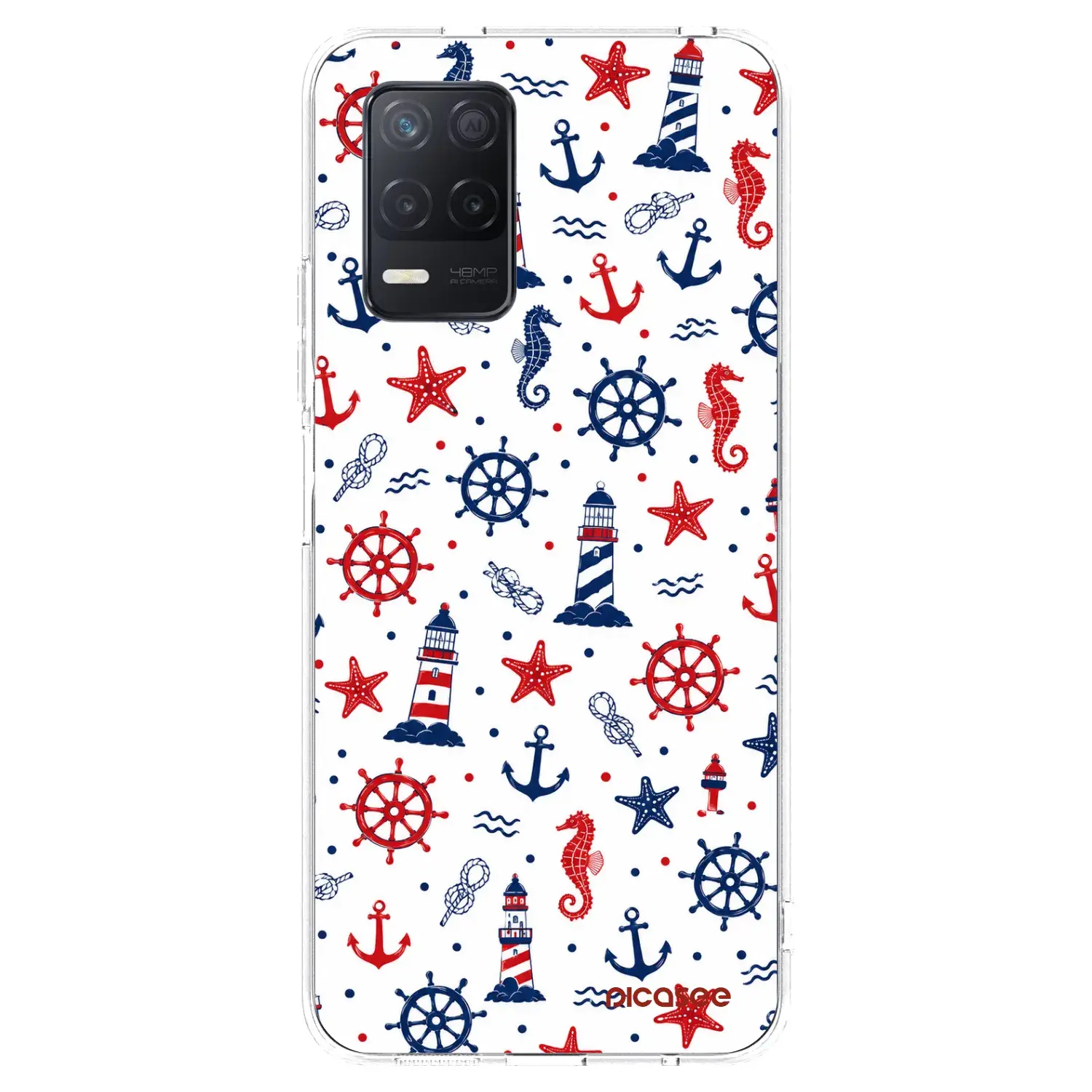 Silikonový průhledný obal pro Realme 8 5G - Sailor Vibes