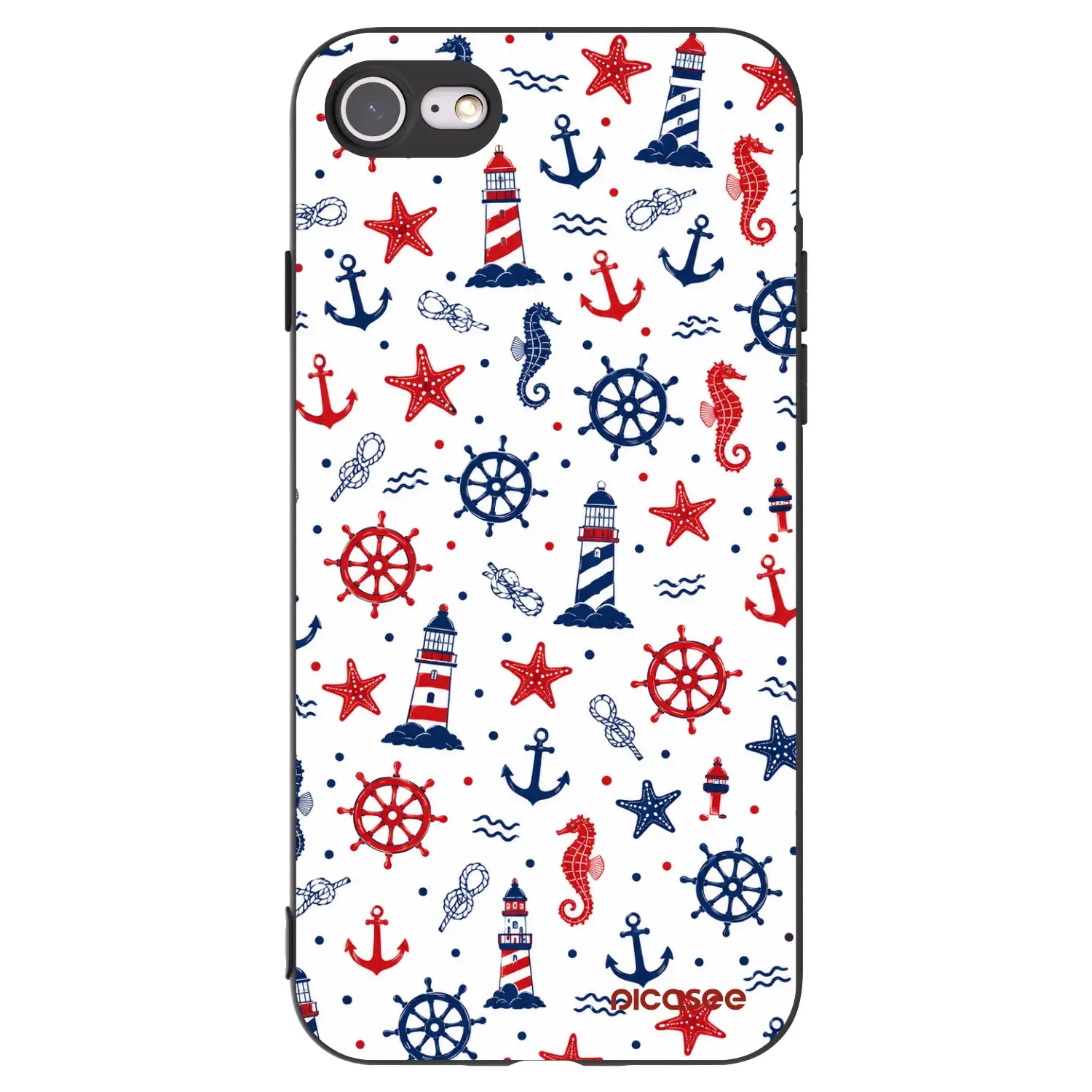 Silikonový černý obal pro Apple iPhone SE 2022 - Sailor Vibes