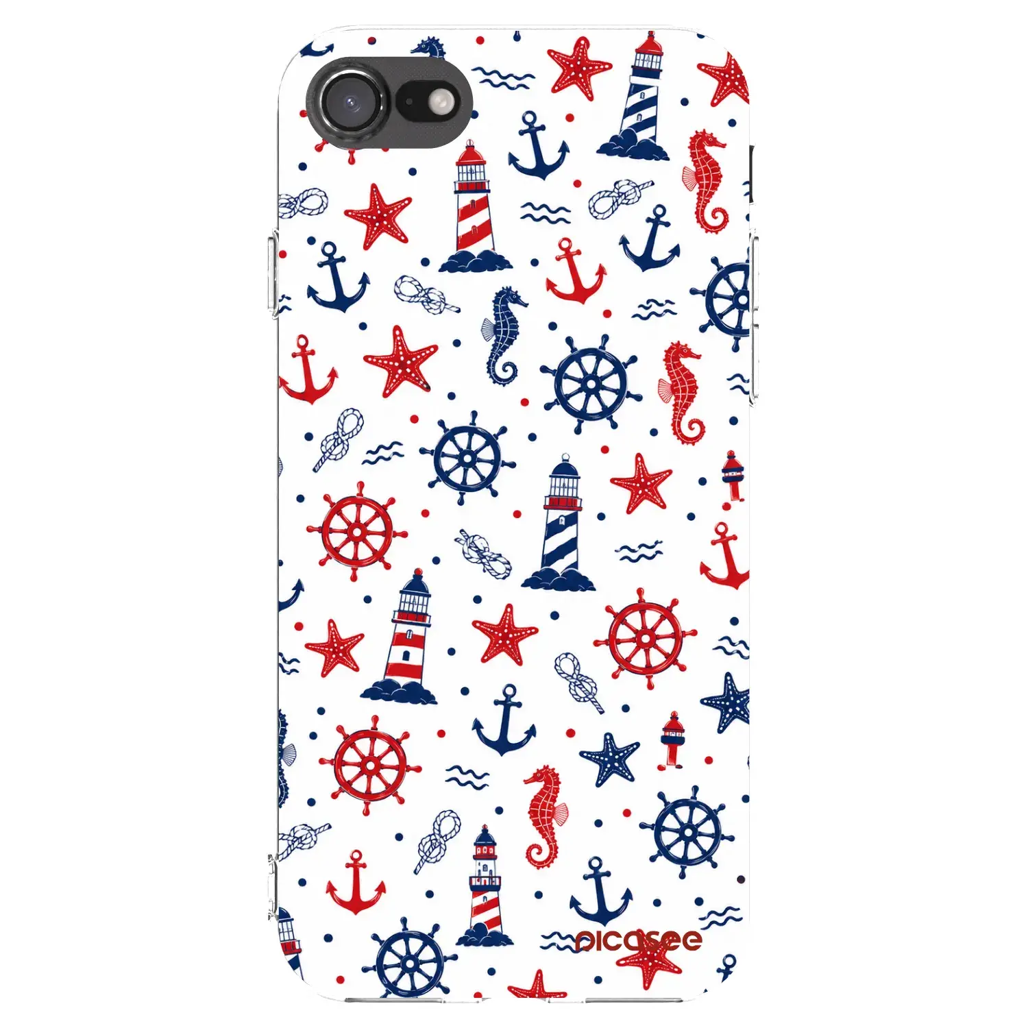 Silikonový průhledný obal pro Apple iPhone SE 2022 - Sailor Vibes