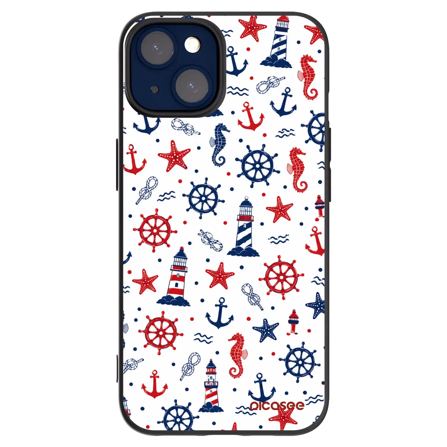Silikonový černý obal pro Apple iPhone 14 - Sailor Vibes