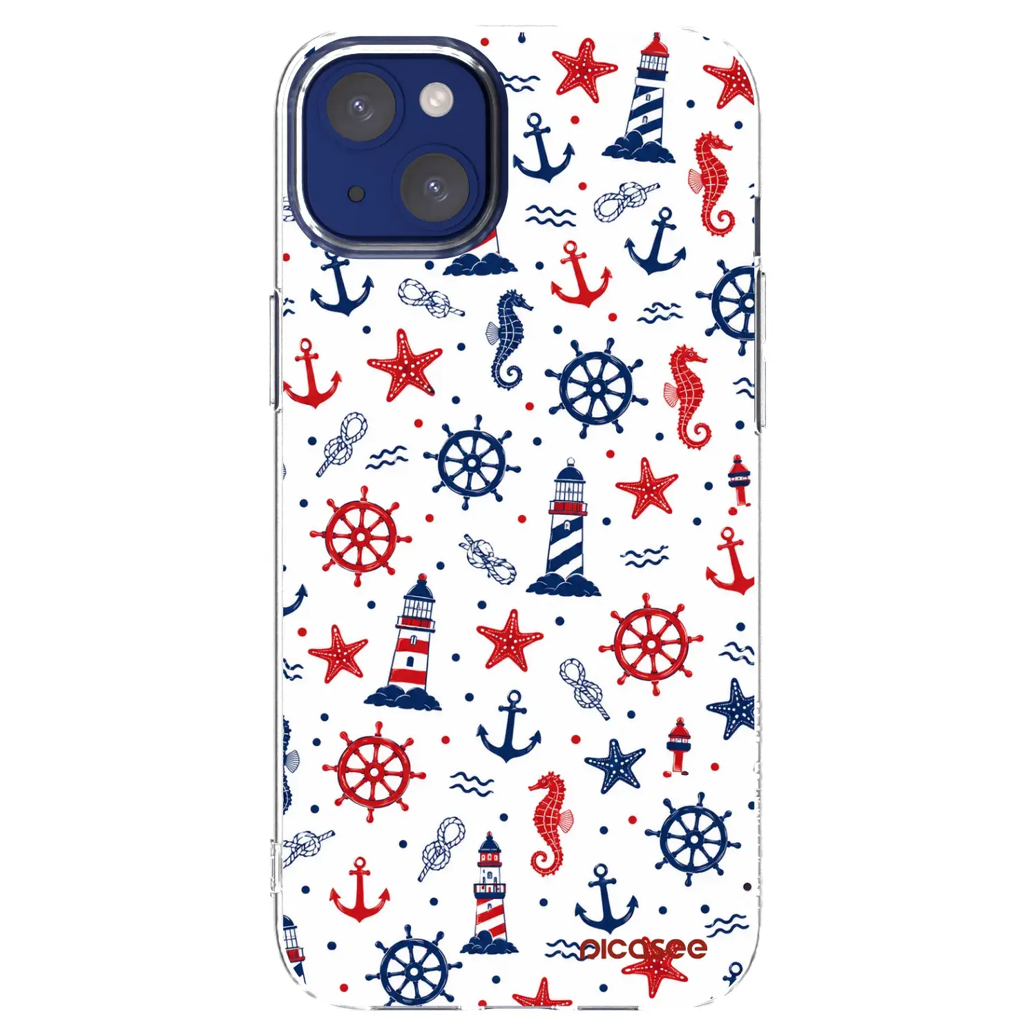 Silikonový průhledný obal pro Apple iPhone 14 Plus - Sailor Vibes