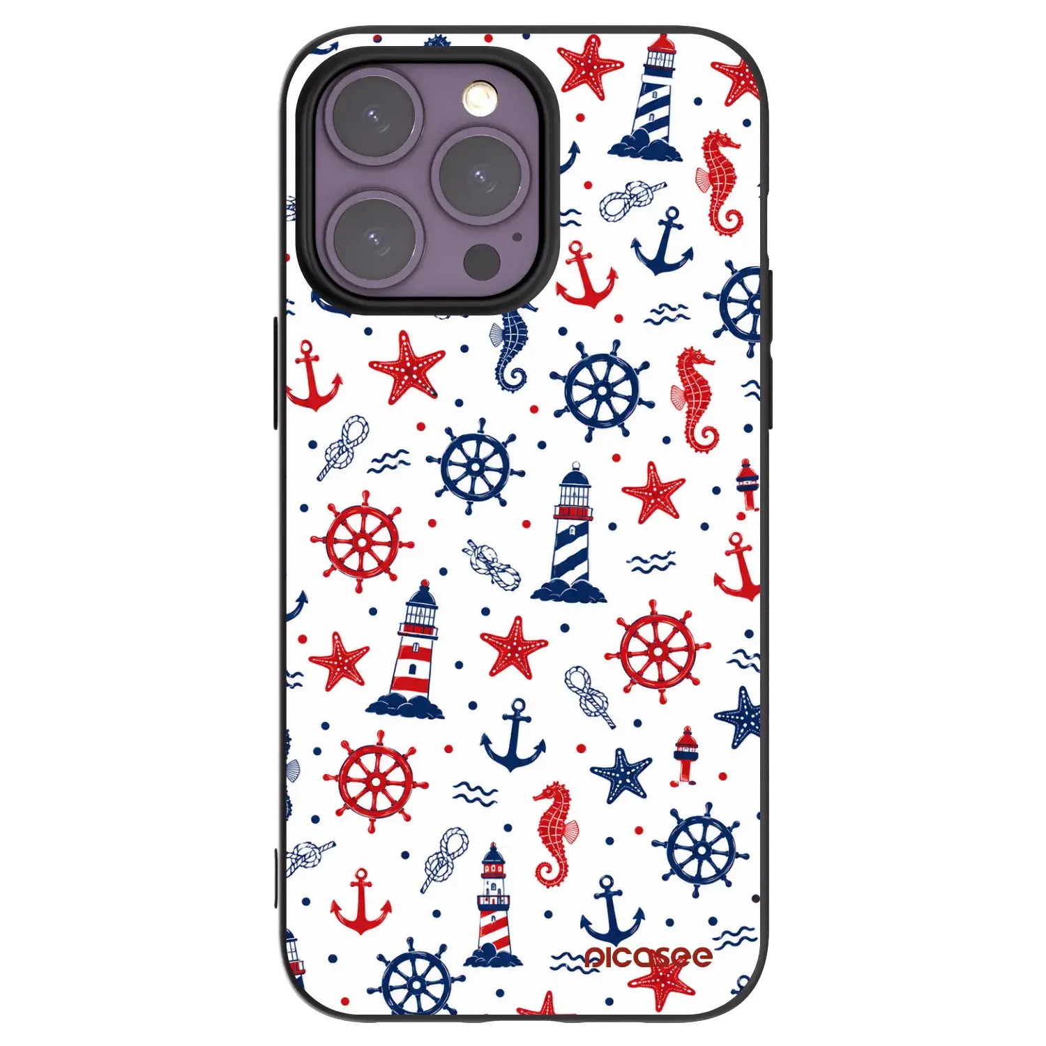 Silikonový černý obal pro Apple iPhone 14 Pro Max - Sailor Vibes