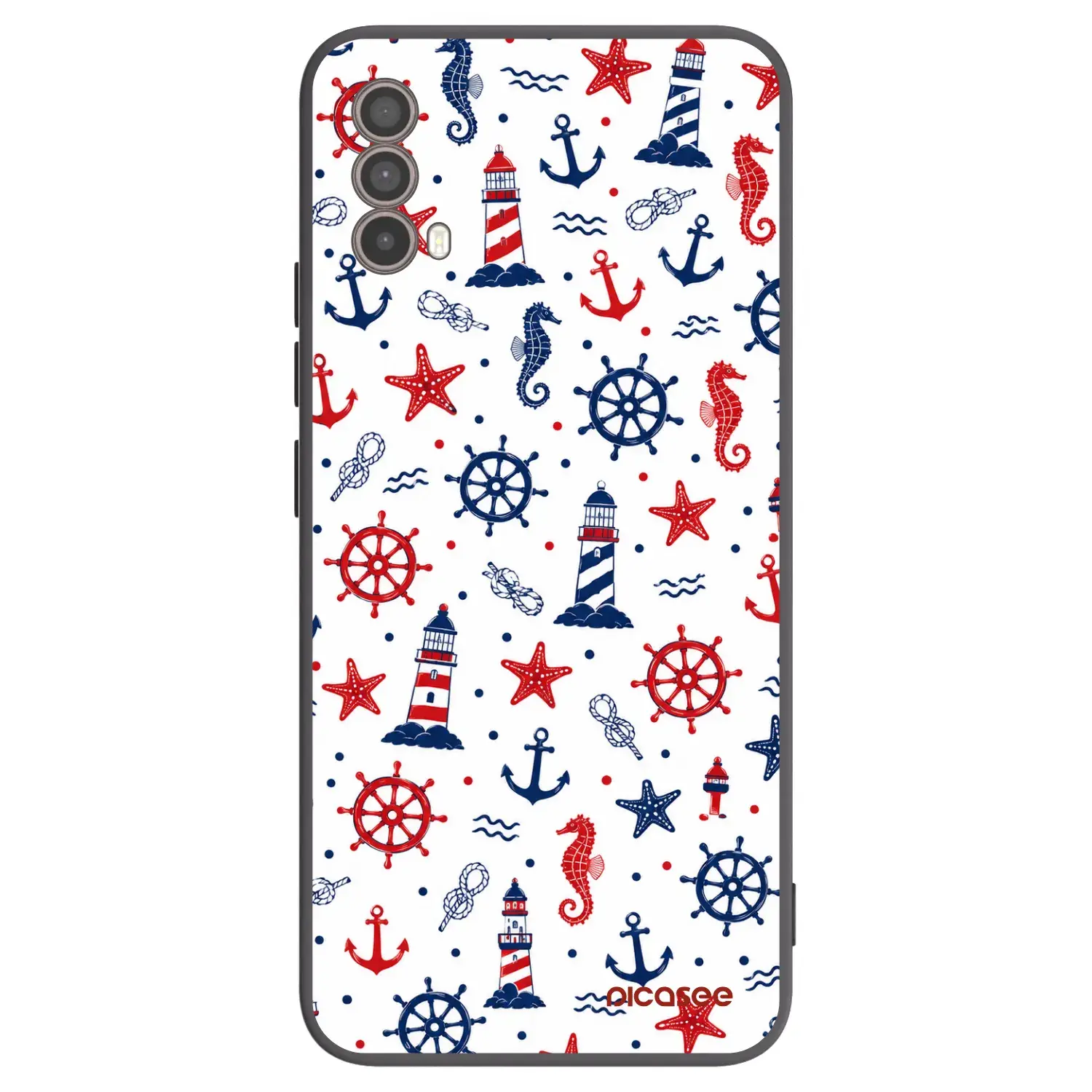 Silikonový černý obal pro Motorola Moto E40 - Sailor Vibes
